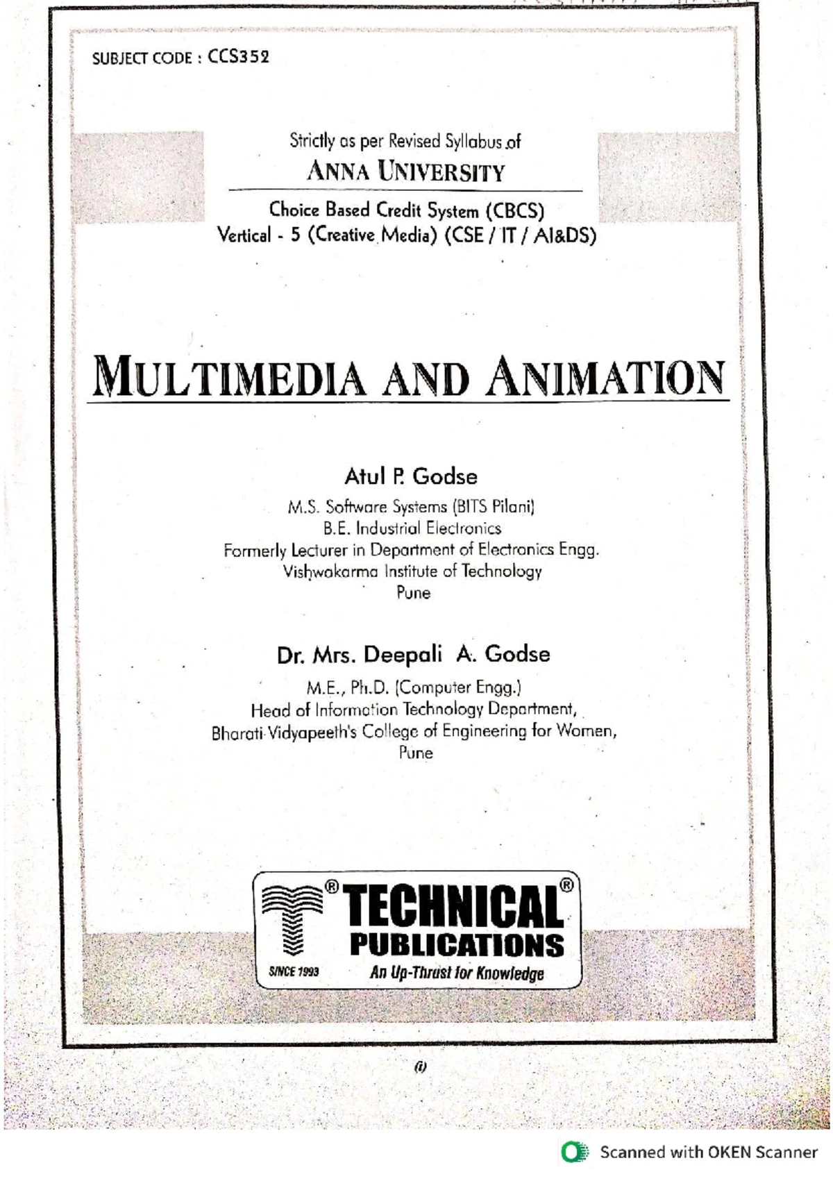 21CS1909 Multimedia and Animation (COE) - Comprehensive Question Bank ...