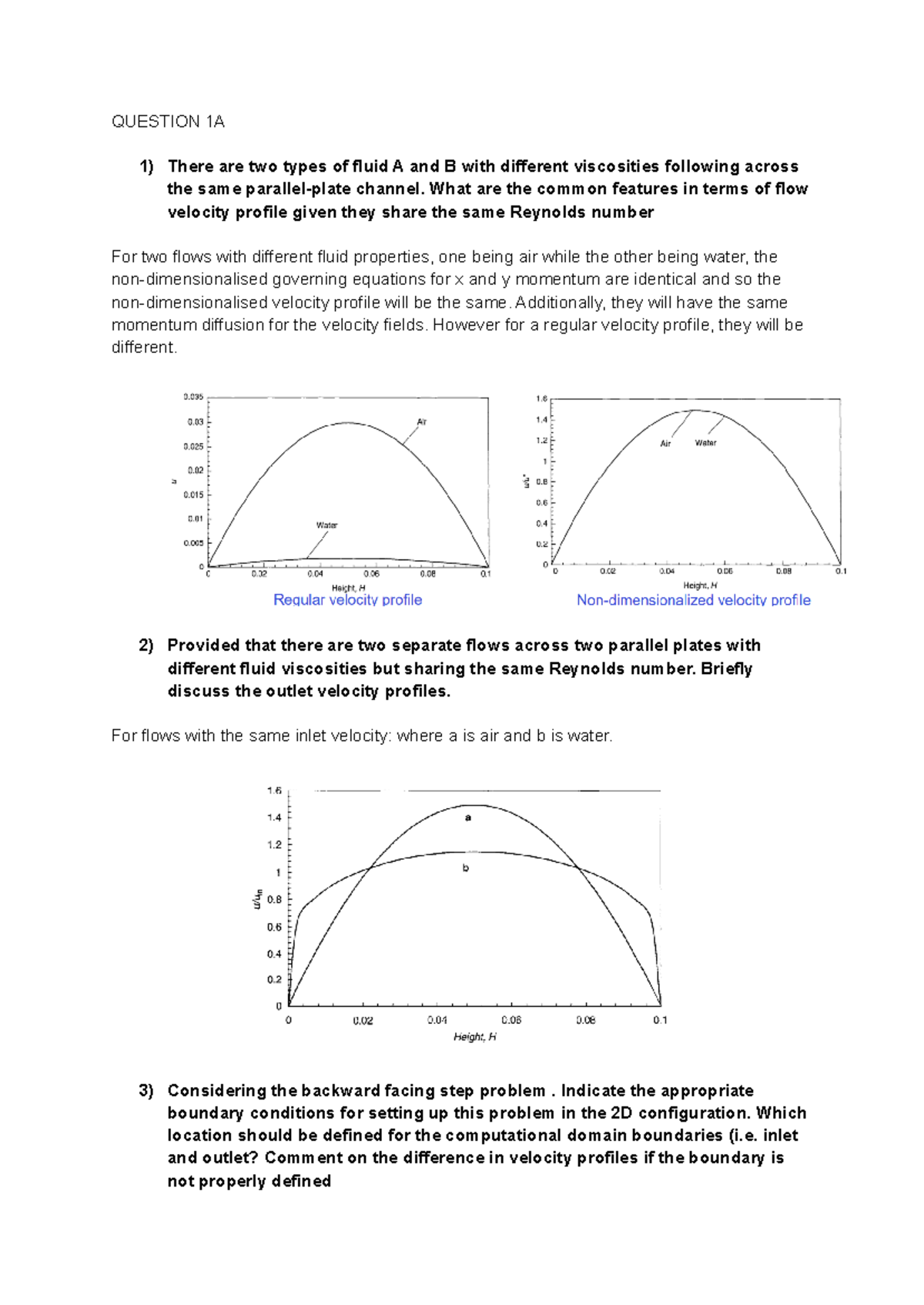 CFD Past Paper Qs - QUESTION 1A There are two types of fluid A and B ...