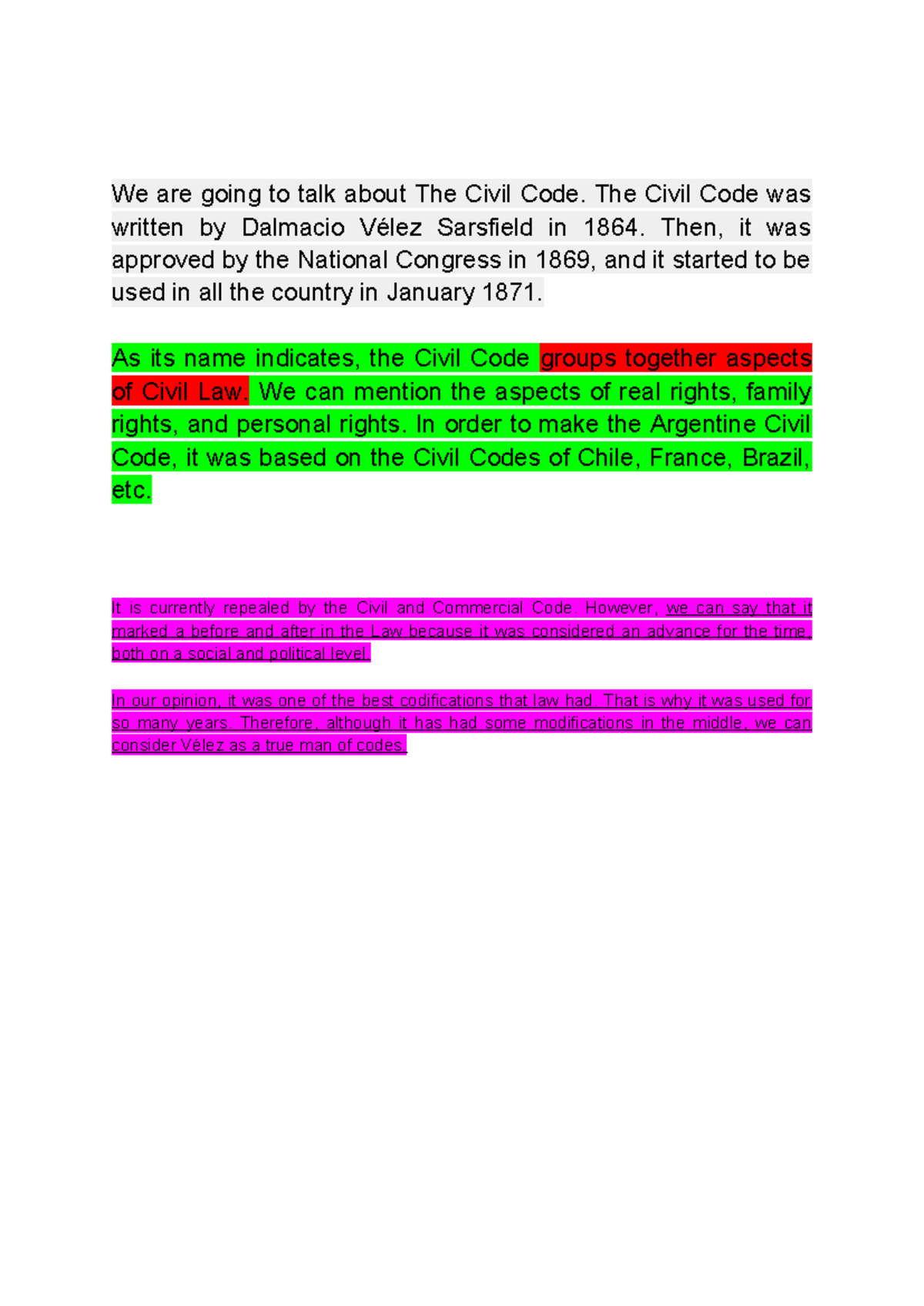 Civil Code Overview: Historical Significance and Legacy - Studocu