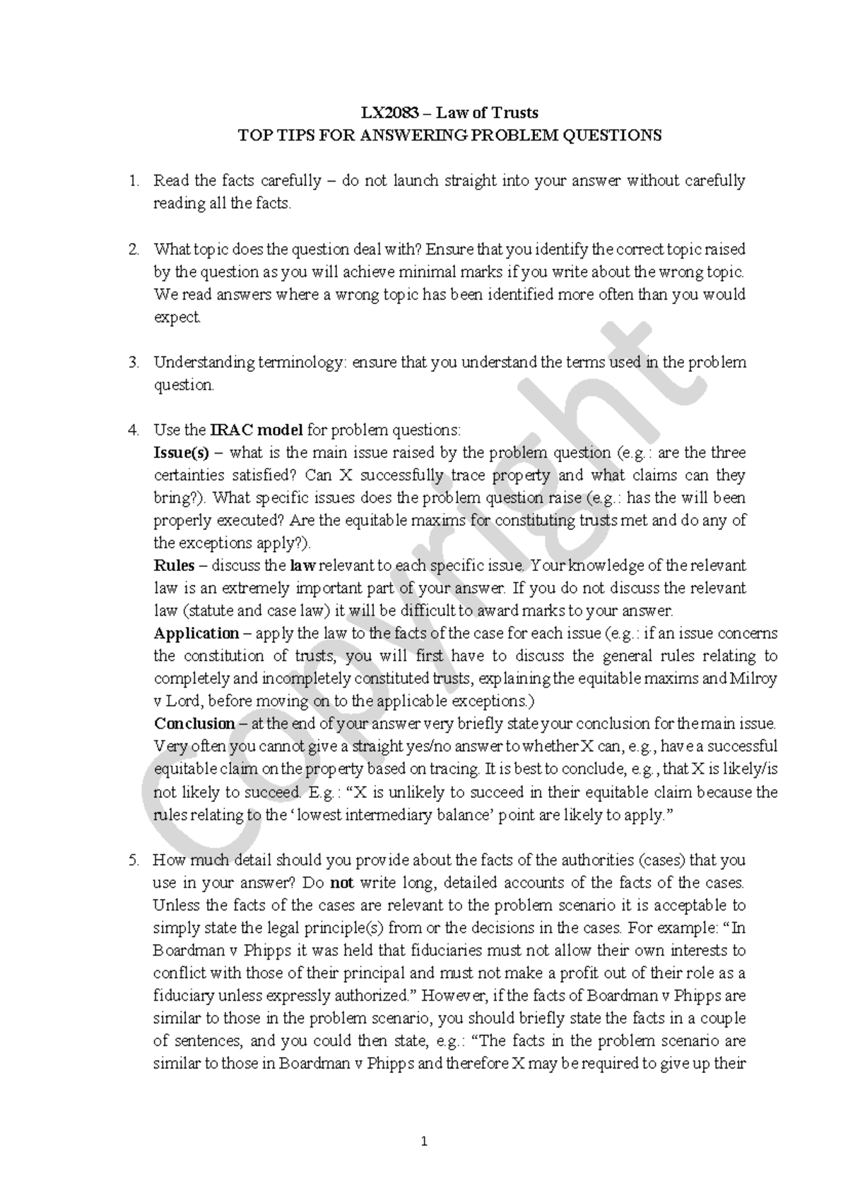 LX2083 - Tips for Problem Questions and Essay Questions - Copy (1 ...