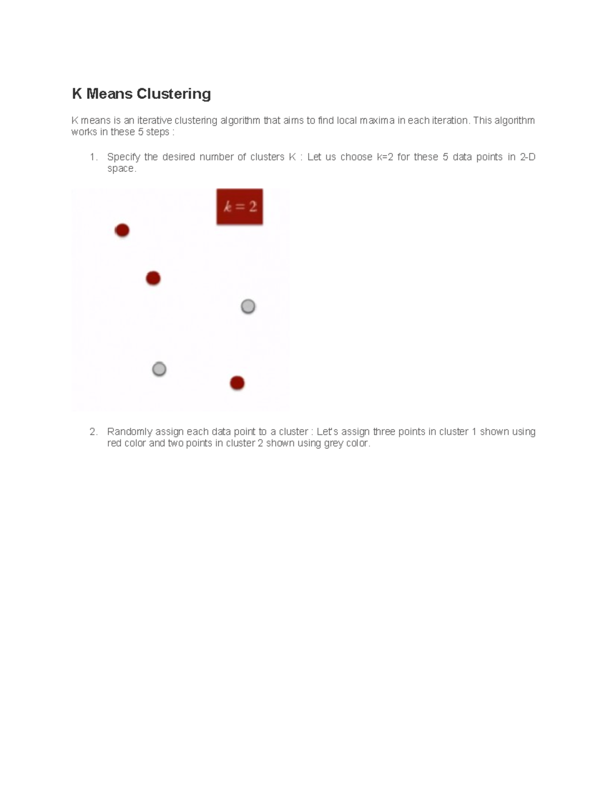 Clustering Techniques: K-Means & Hierarchical Methods (CS101) - Studocu