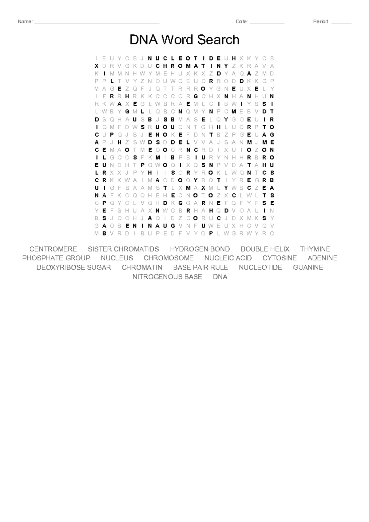 DNA Word Search Answer Key - Interactive Activity Guide - Studocu