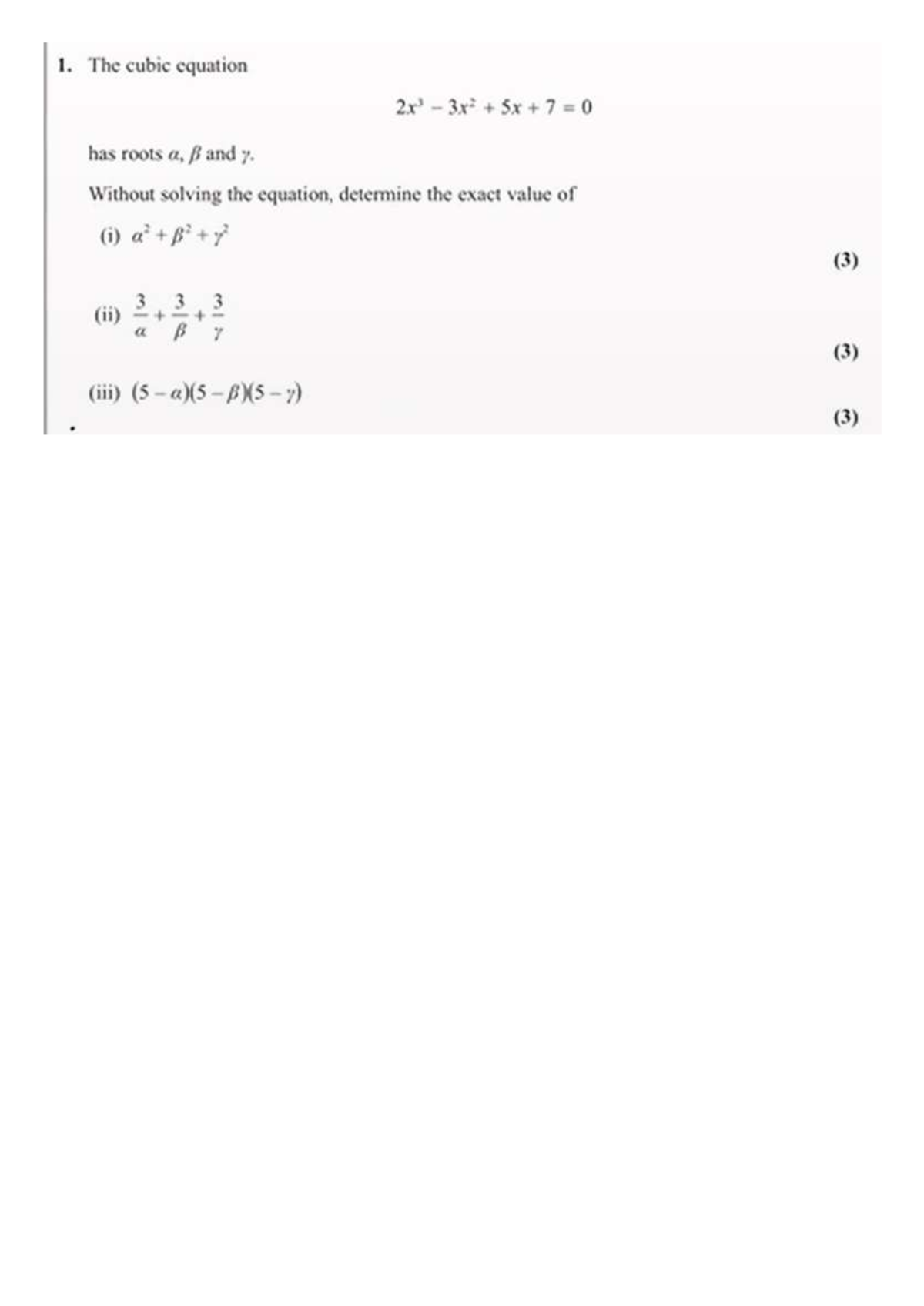 AS Further Maths 2024: Cubic Equations, Matrices, and Geometry Analysis ...