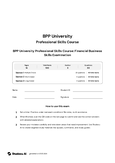 BPP - Professional Skills Course - Studocu