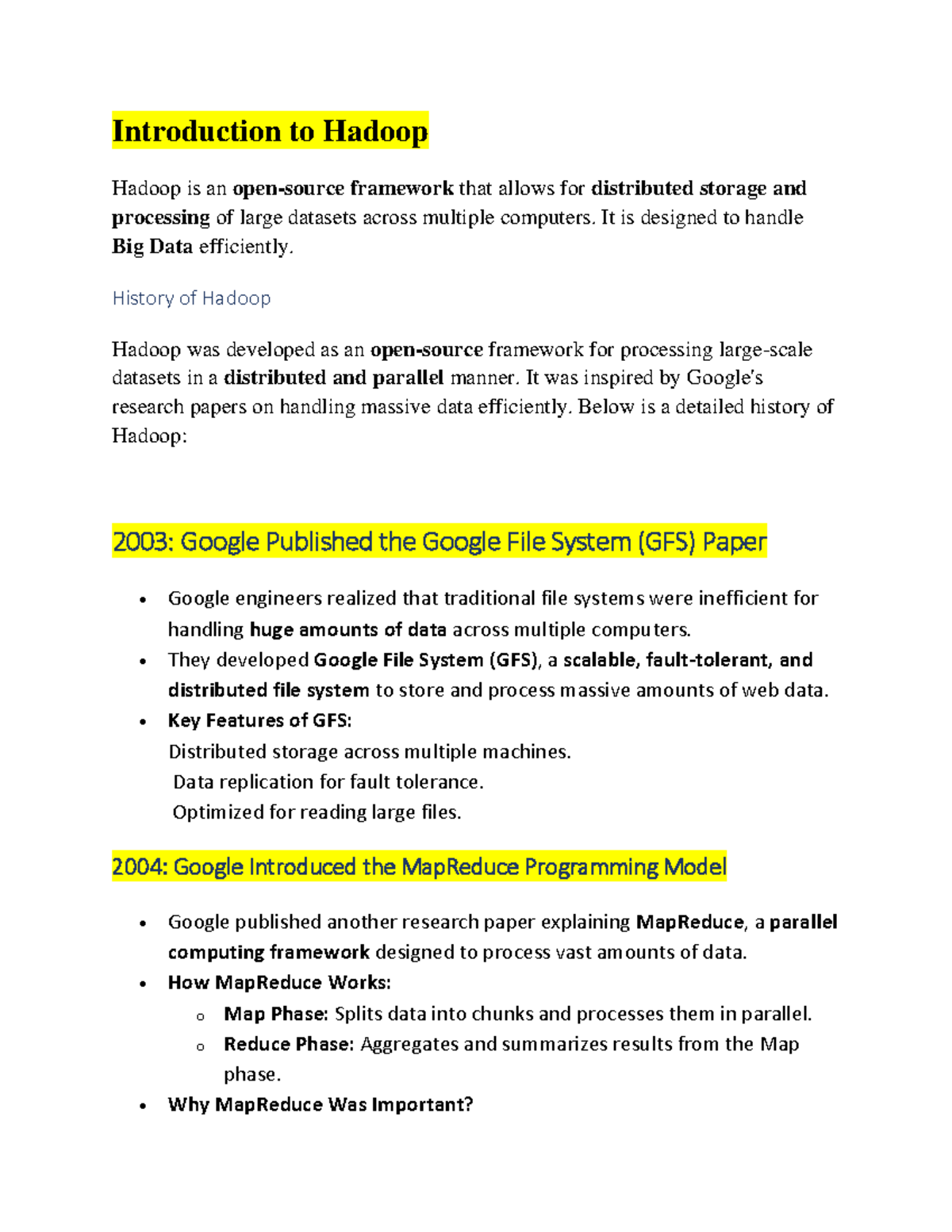 Hadoop Framework Overview: Big Data Processing & YARN Architecture ...