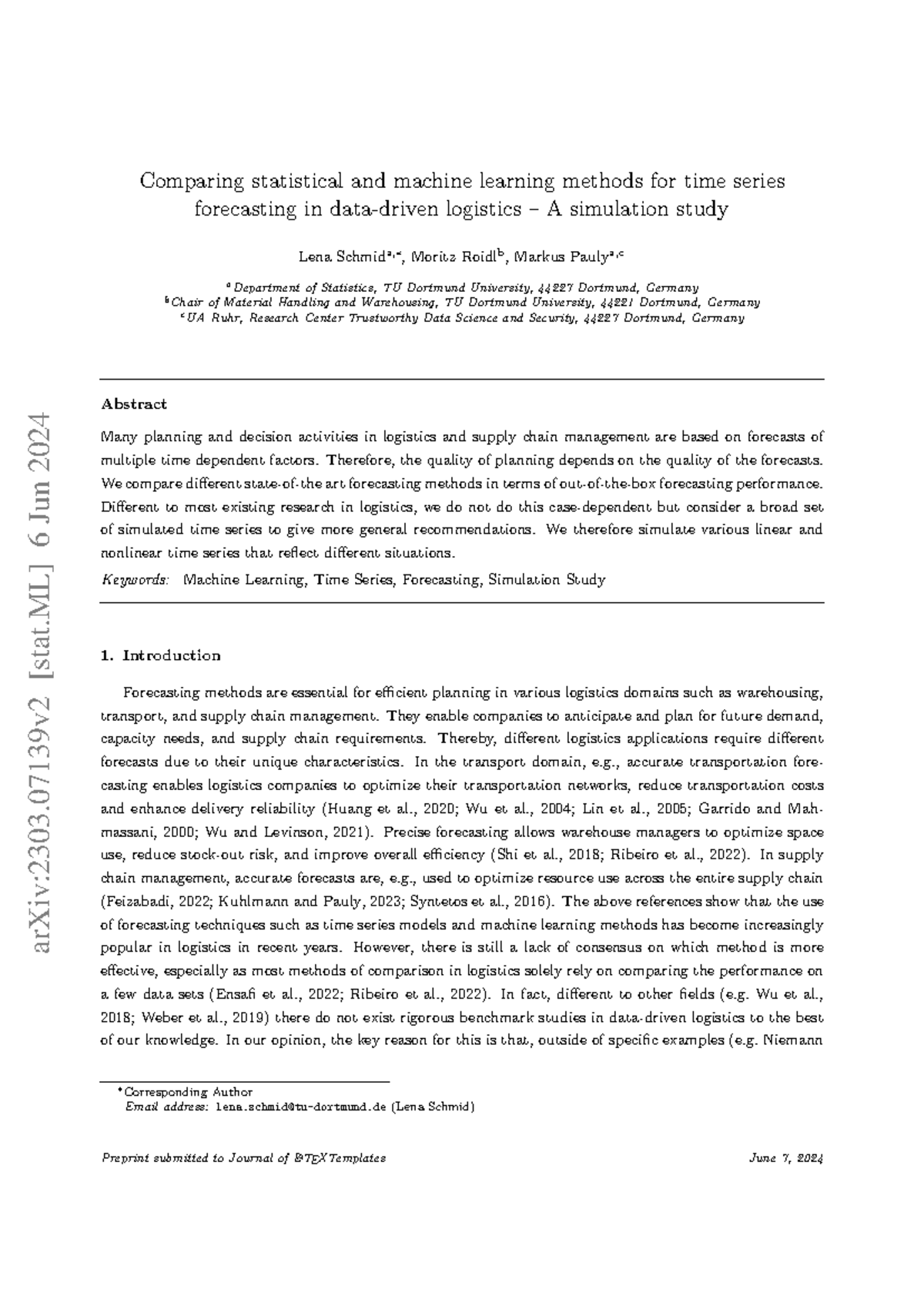 Comparing Statistical & ML Methods for Time Series Forecasting in ...