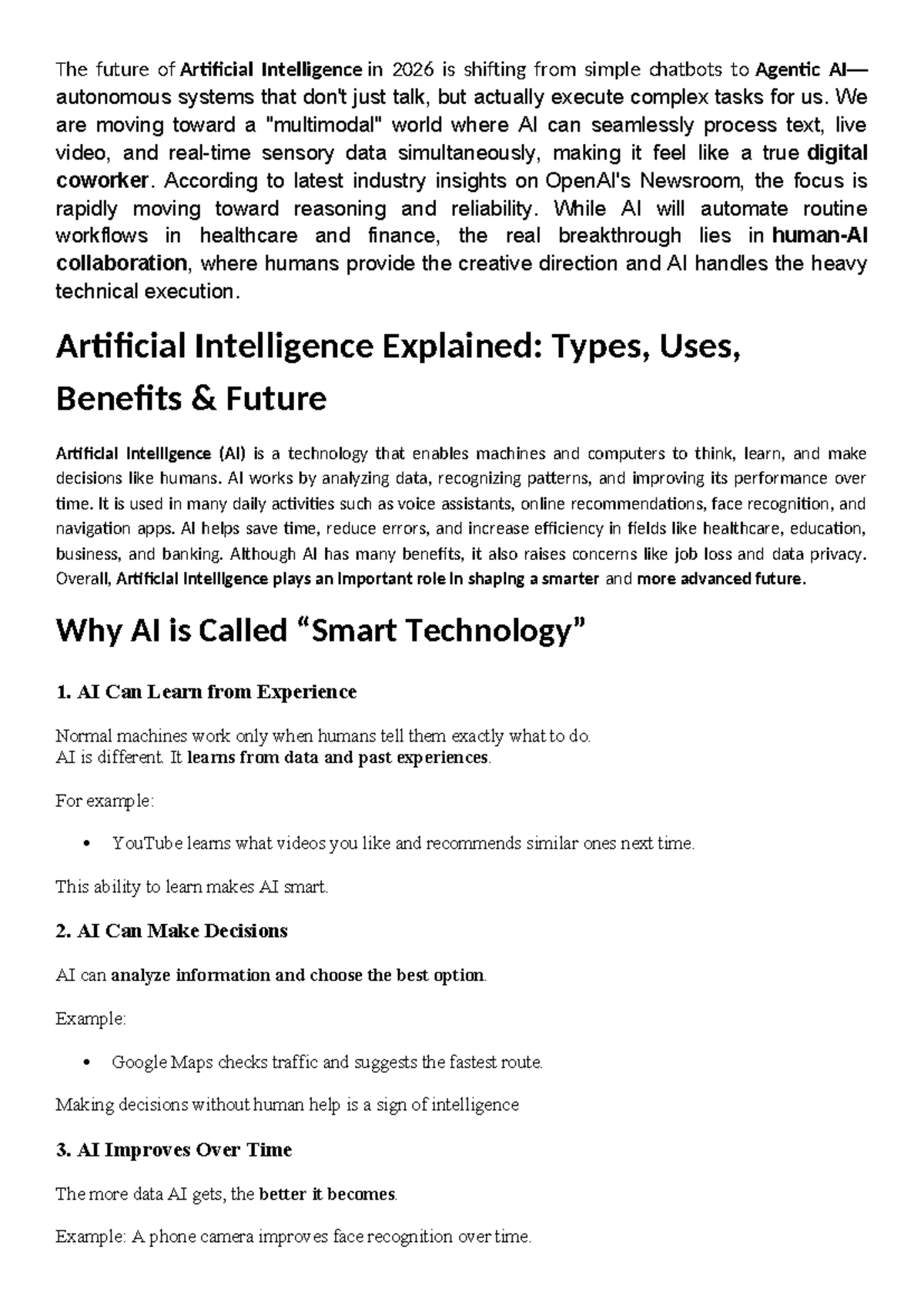 Artificial Intelligence (AI) in 2026: Evolution and Future Applications ...