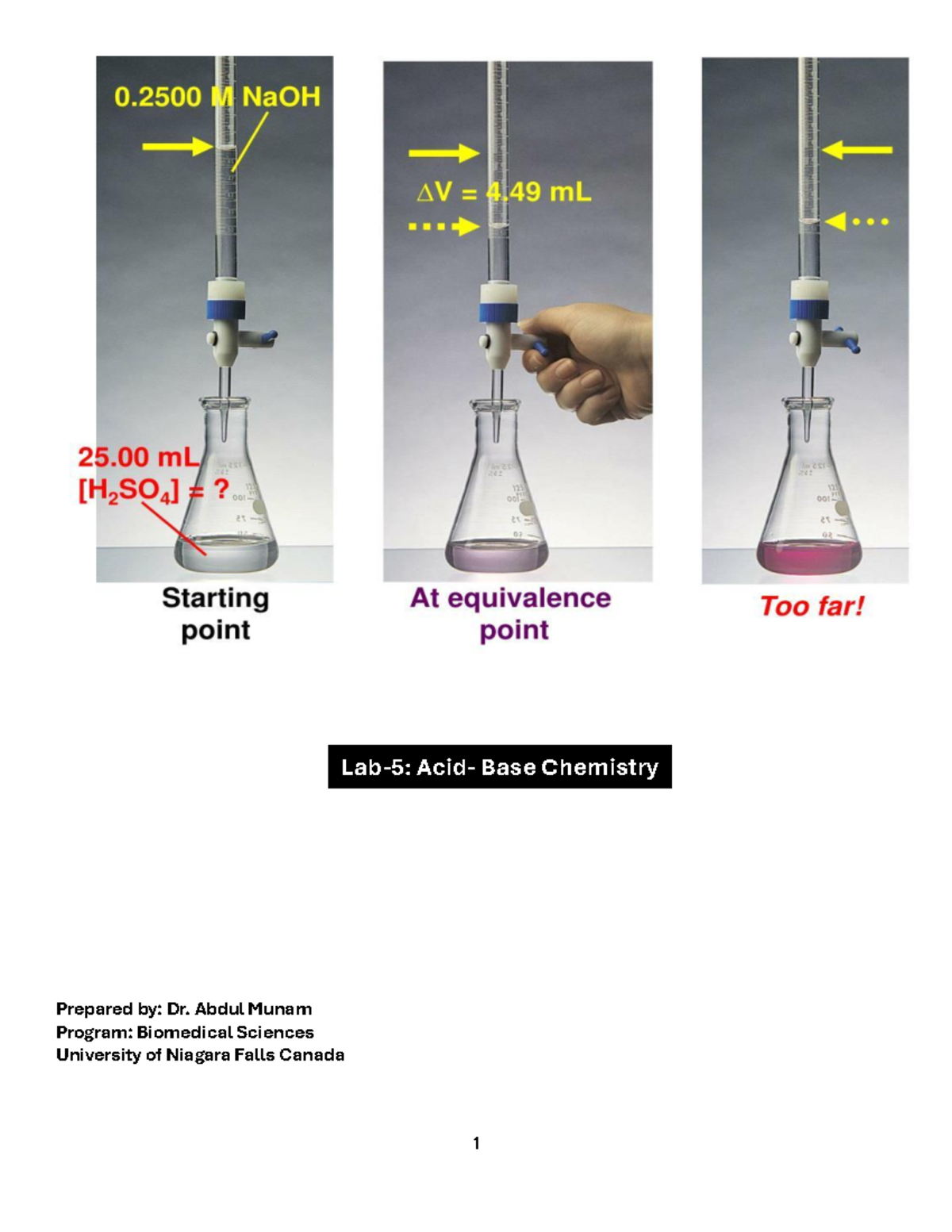 Lab-5: Acid-Base Chemistry Exploration - Studocu