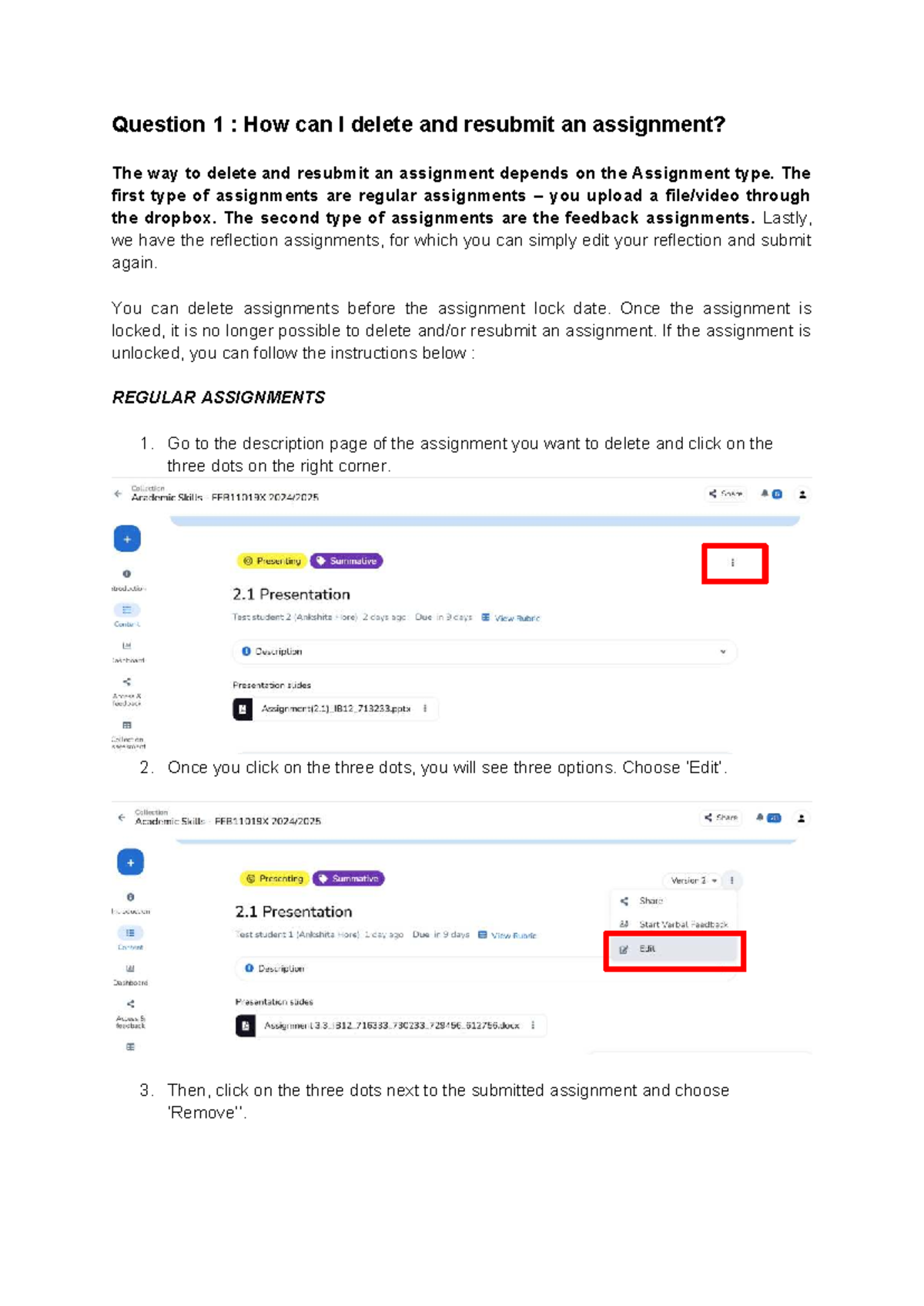 FAQs on Deleting and Resubmitting Assignments: Updated Guide - Studeersnel
