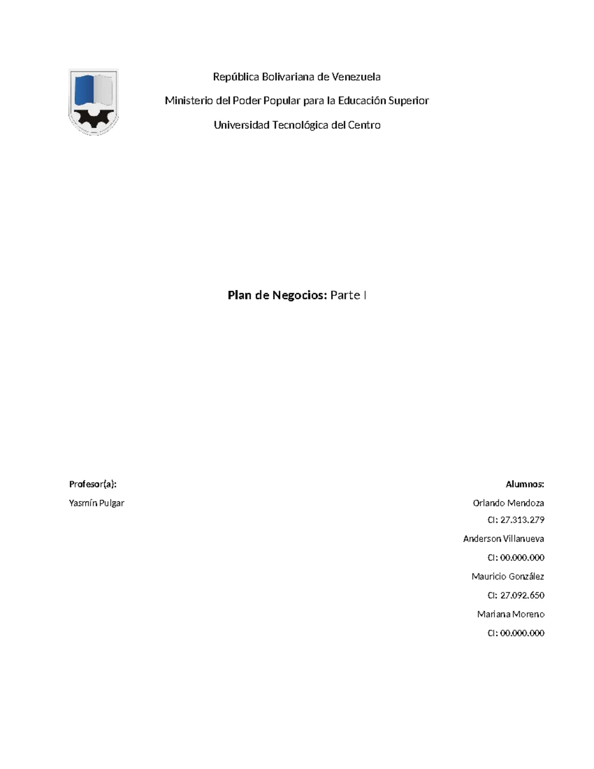 Plan de Negocios: Parte I - Helix Intelligent Code (2021) - Studocu