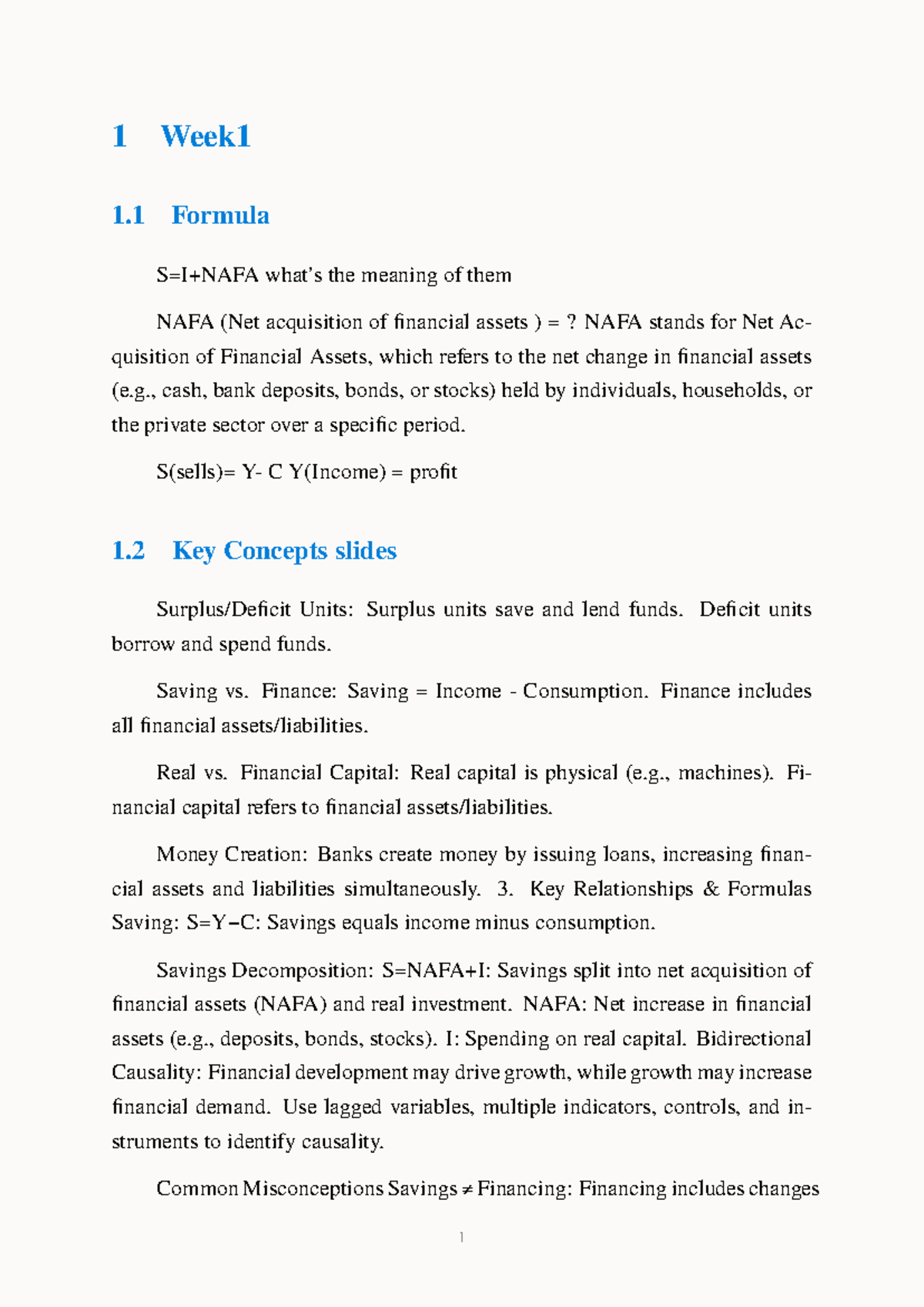 Banking Notes: Week 1-3 Overview (Course Code: NAFA) - Studeersnel