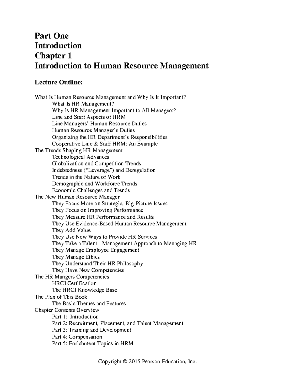 Chapter 1: Introduction to Human Resource Management and Trends - Studocu
