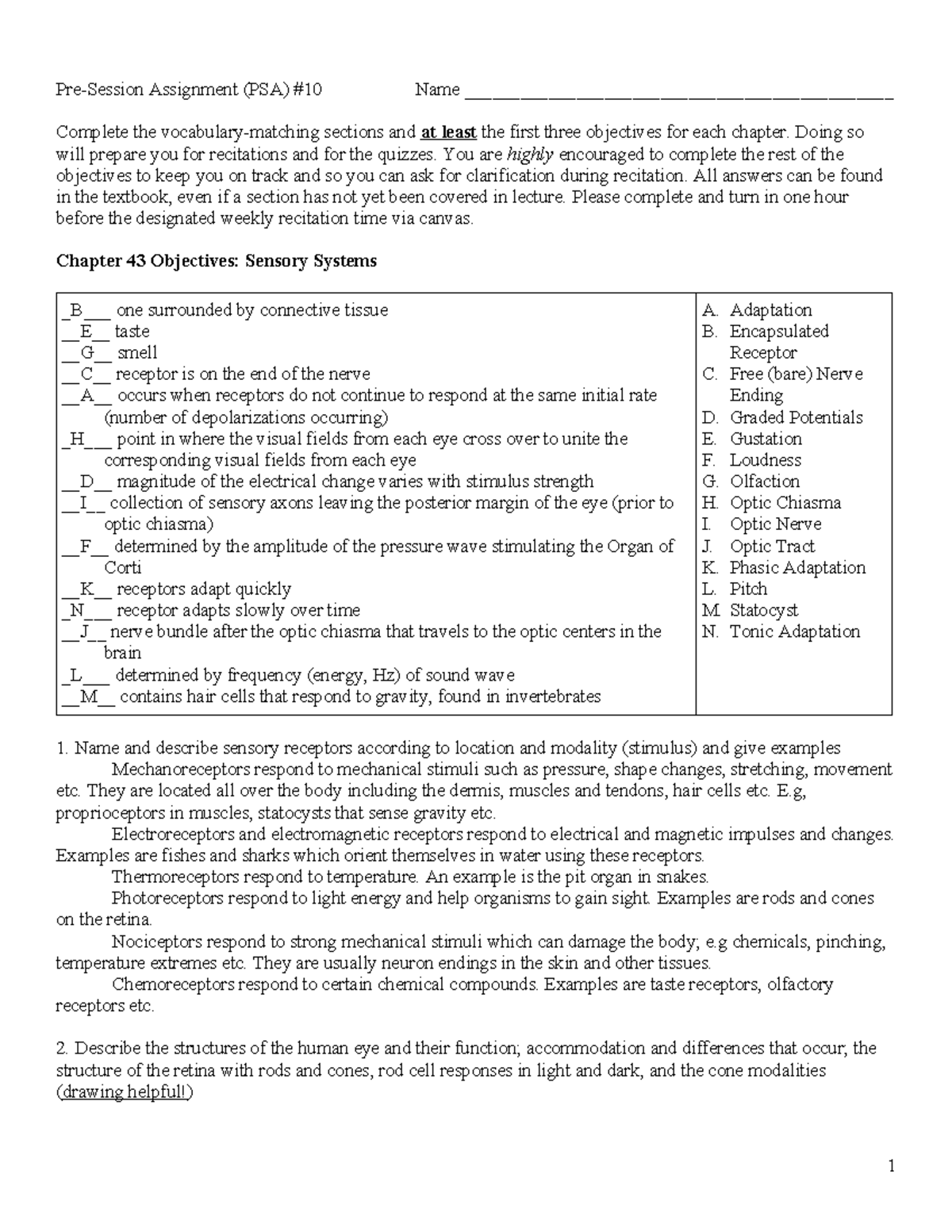 First three questions of PSA 10 - Pre-Session Assignment (PSA) #10 Name ...