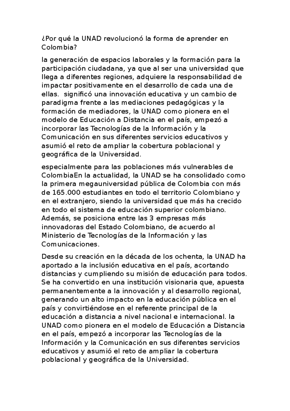 Mapa centros UNAD ...