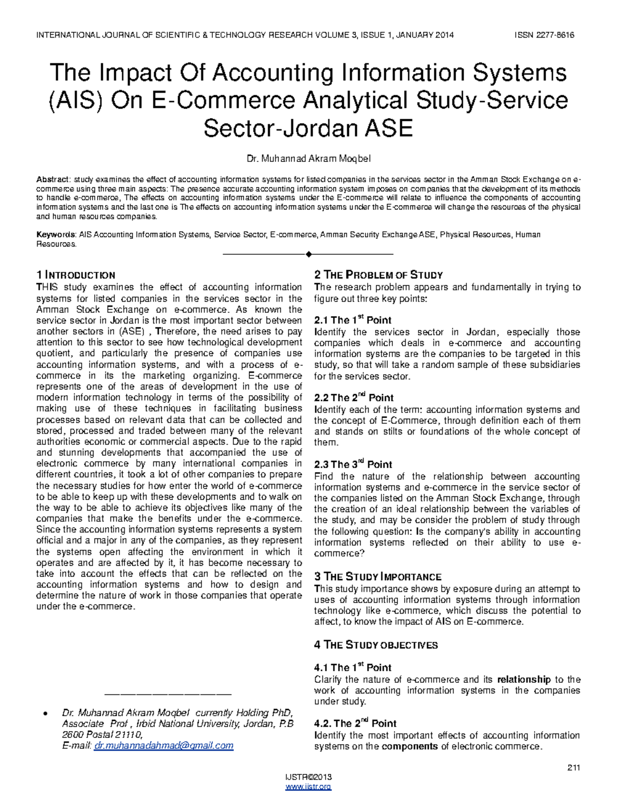 The Impact Of Accounting Information Systems ais On E commerce ...