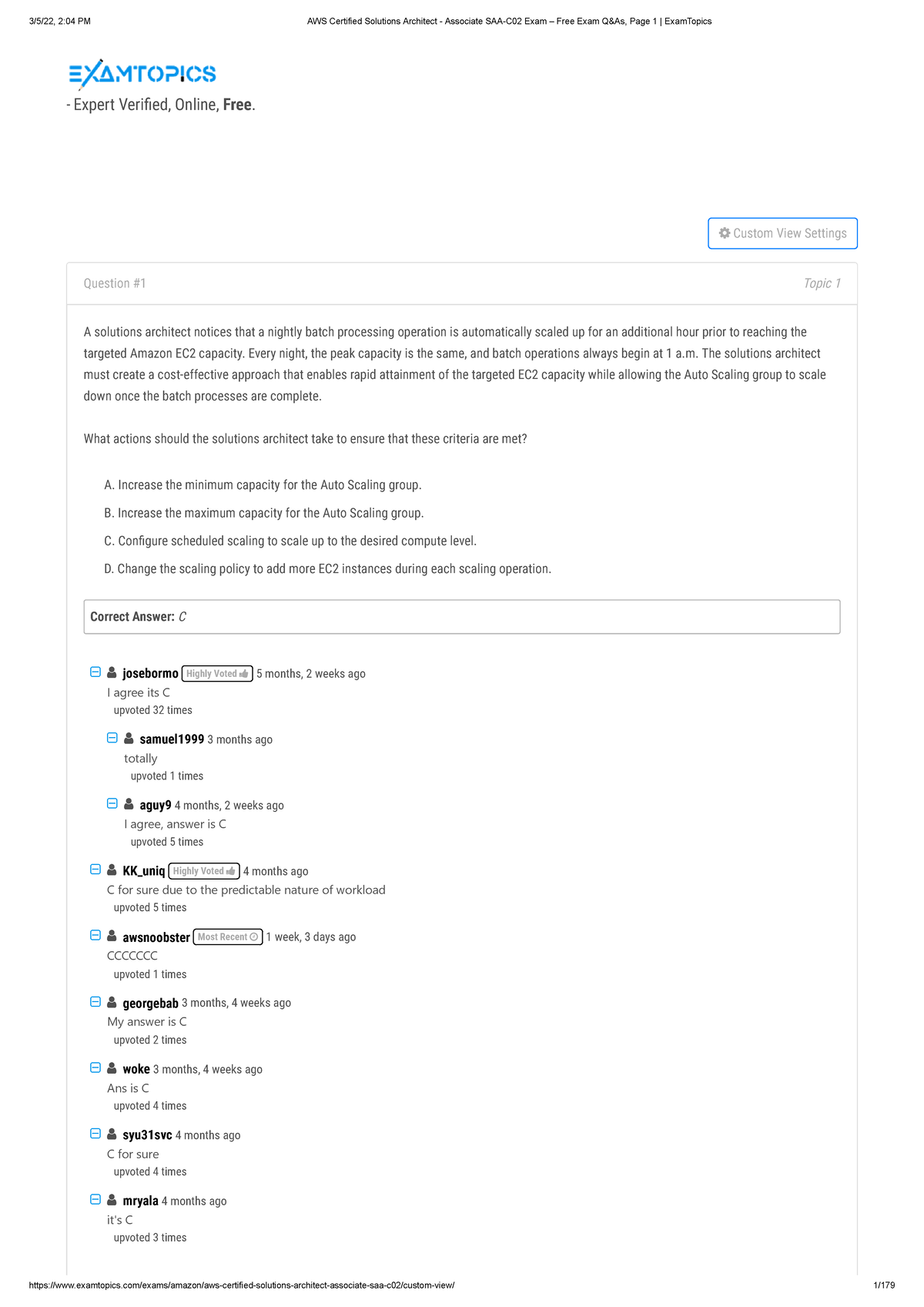 Aws associate sample questions - Aardrijkskunde - Hogeschool ABC - Studocu