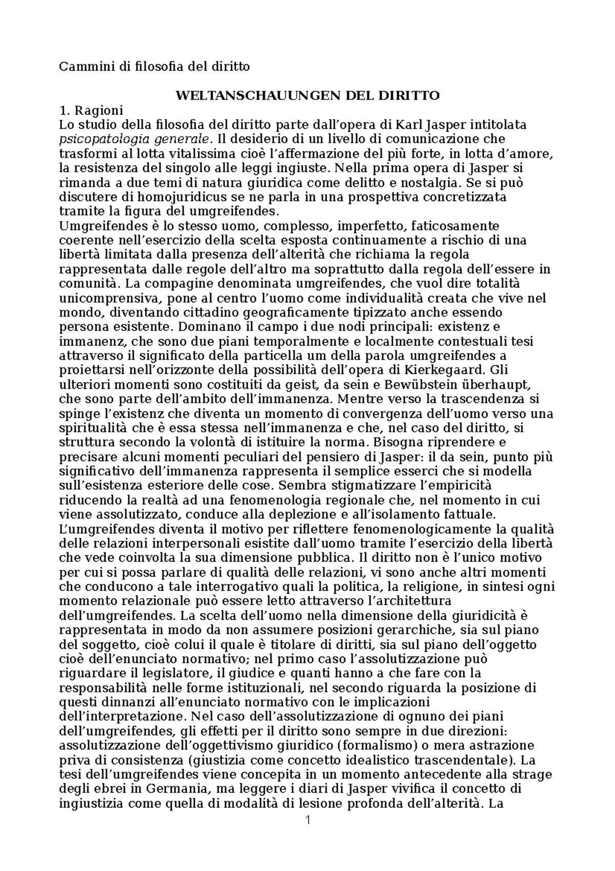 Cammini di filosofia del diritto: L - Document Preview