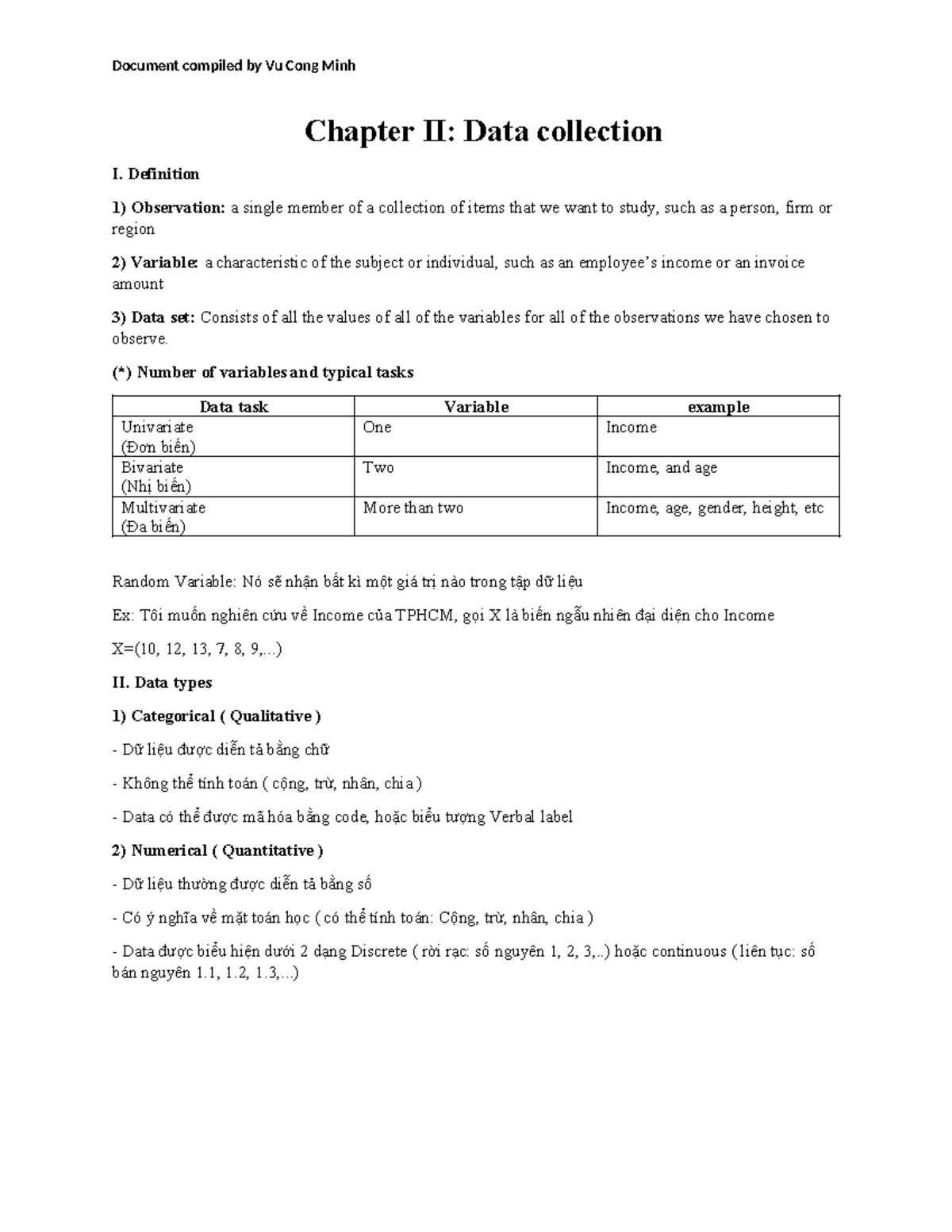 Statistics 101: Chapter II - Data Collection and Analysis - Studocu