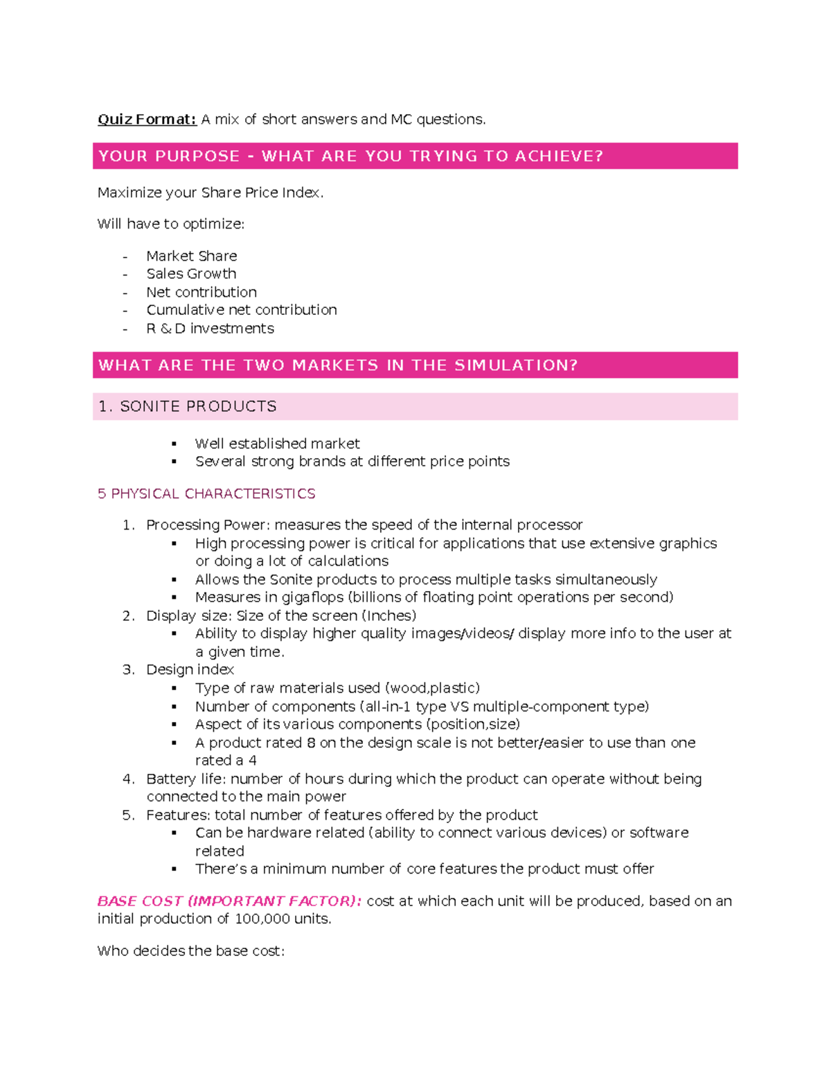 Simulation Quiz - Quiz Format: A mix of short answers and MC questions ...
