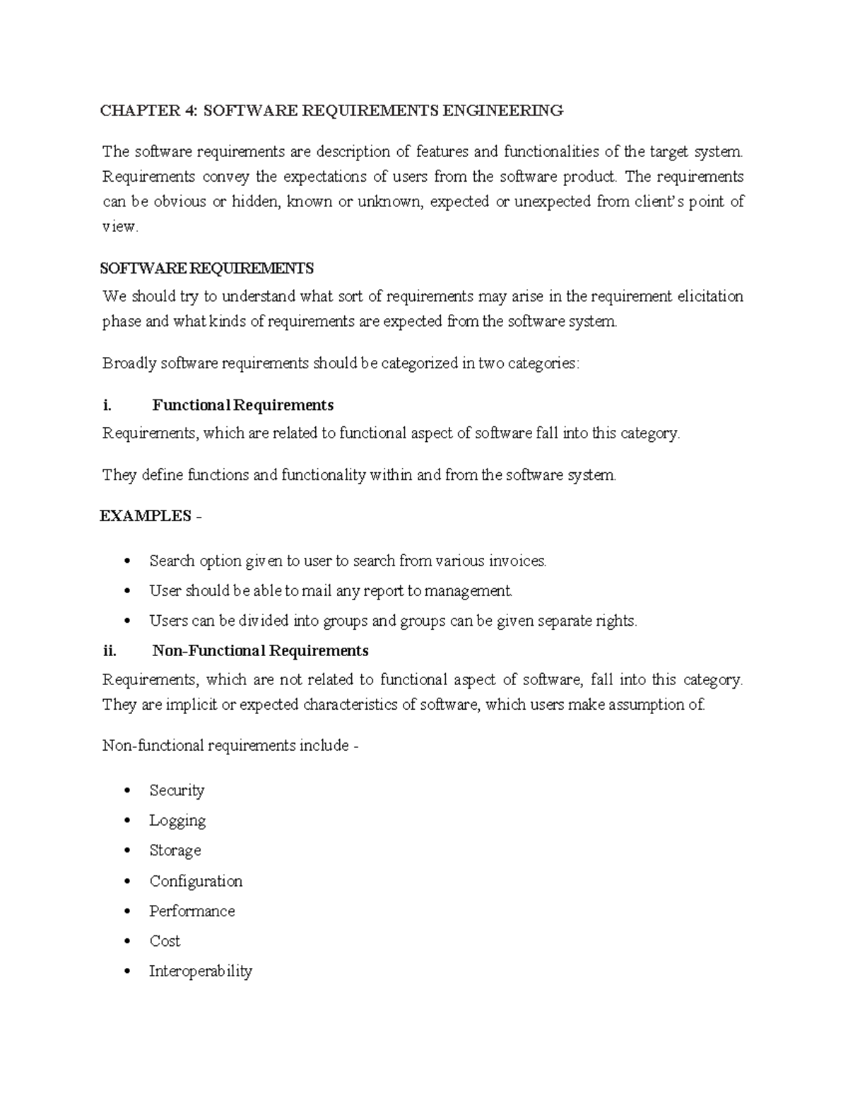 Chapter 4-Software Requirements Engineering - CHAPTER 4: SOFTWARE ...