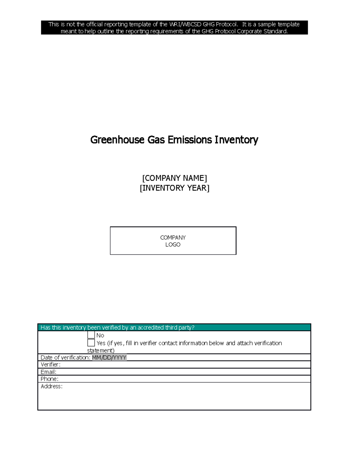 GHG Protocol Corporate Standard Reporting Template Guide - Studocu