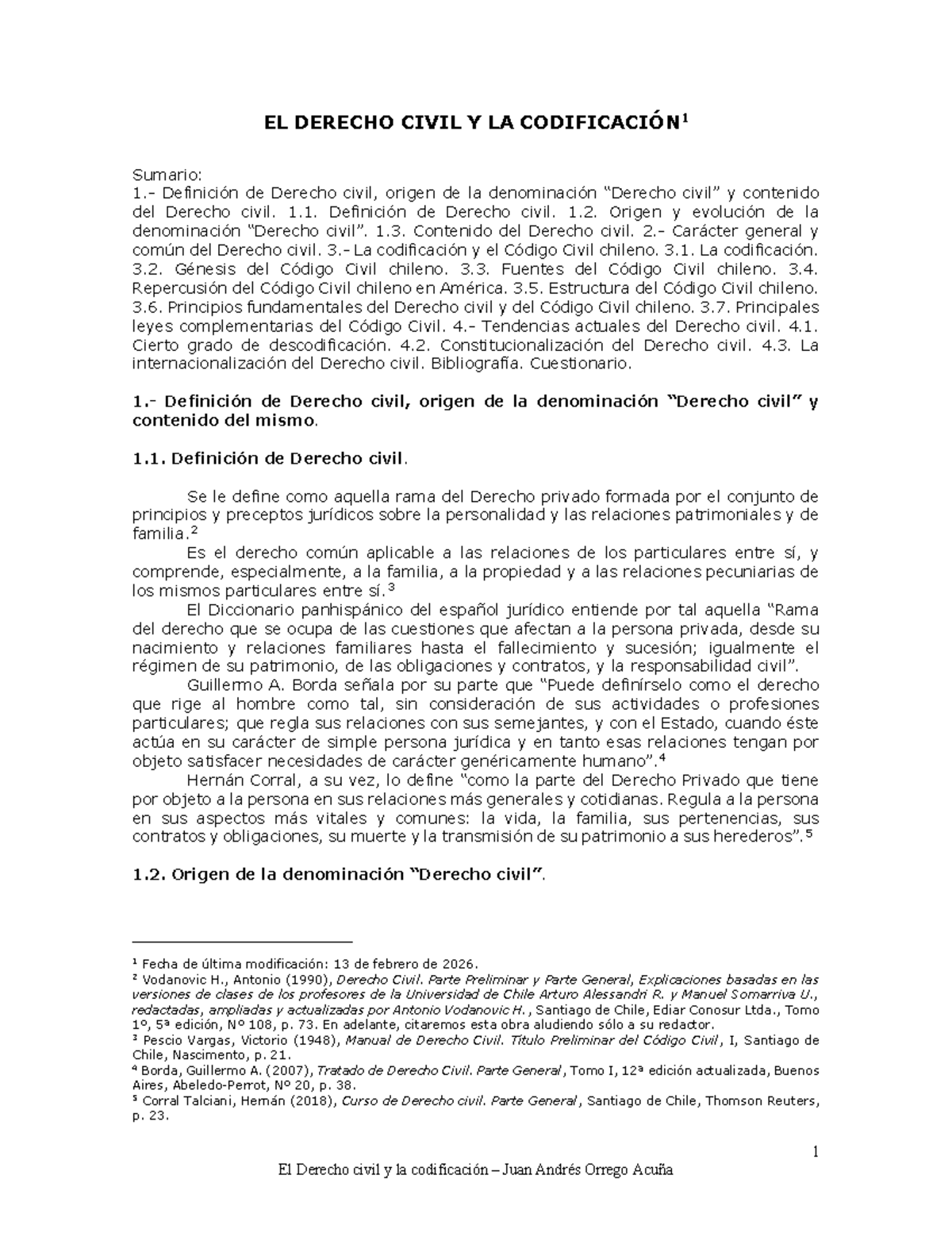 Derecho Civil y Codificación: Análisis y Evolución Jurídica - Document Preview