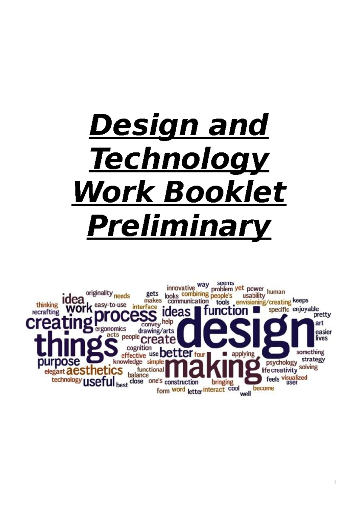 D&T - Preliminary Workbook: Design Processes and Collaboration - Studocu