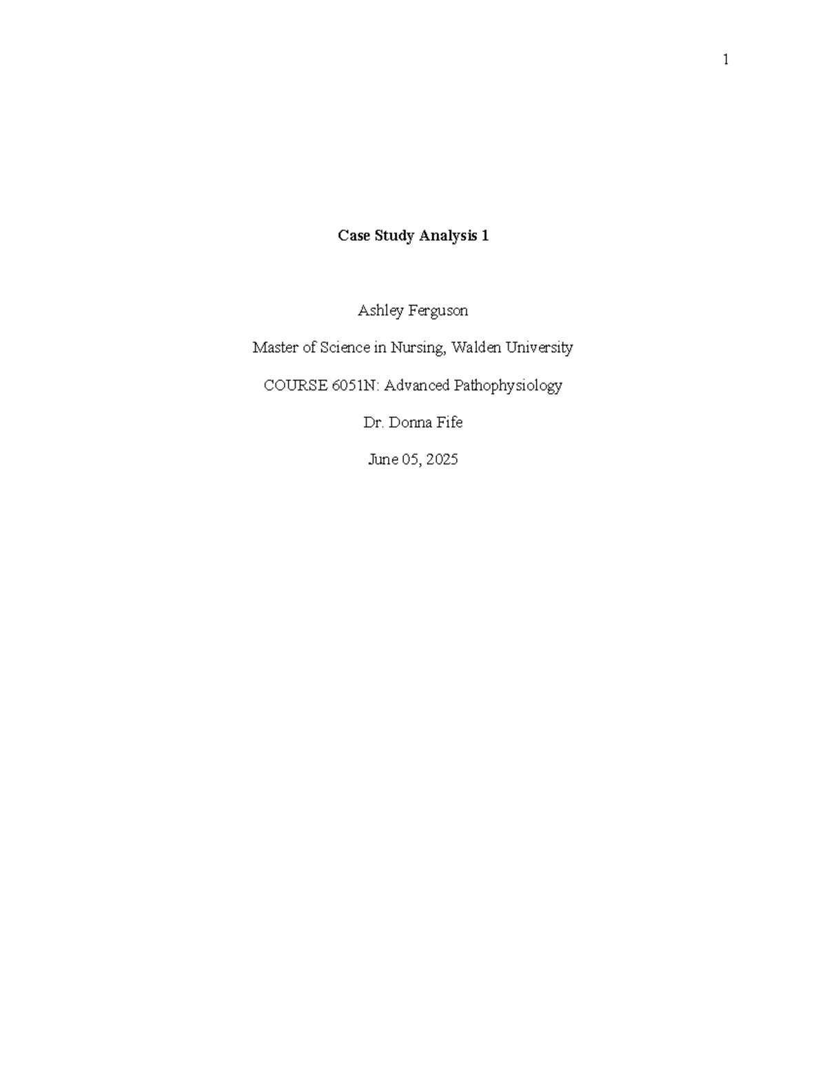 6051N Case Study Analysis: Sickle Cell Anemia in a Young Patient - Studocu