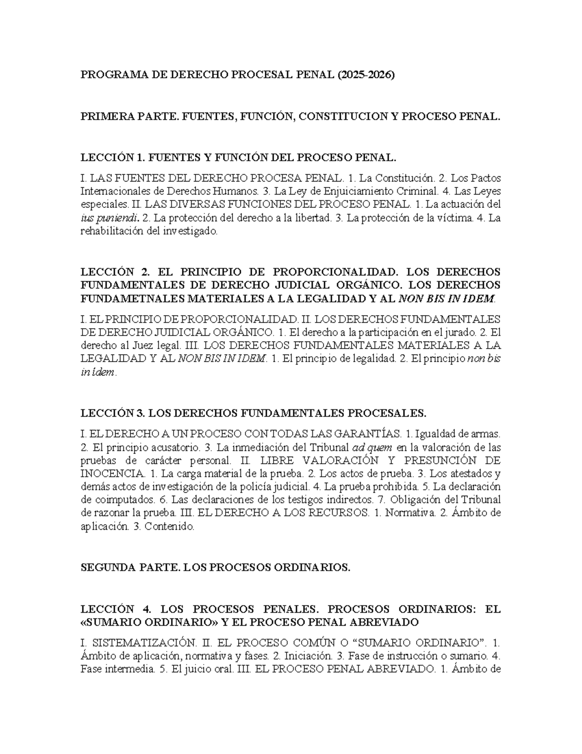 DERECHO PROCESAL PENAL I: FUENTES Y FUNCIONES - LECCIÓN 1 - Studocu