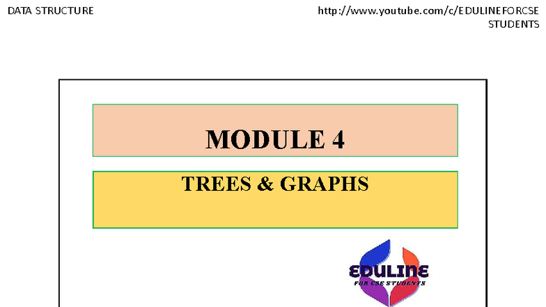 DATA STRUCTURE MODULE 4: TREES & GRAPHS NOTES - Studocu