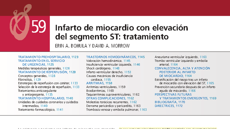Infarto Agudo de Miocardio con Elevación del ST: Tratamiento y ...
