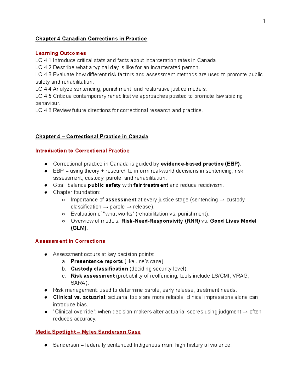 Risk Assessment and Security Classification of Offenders (Course Code ...