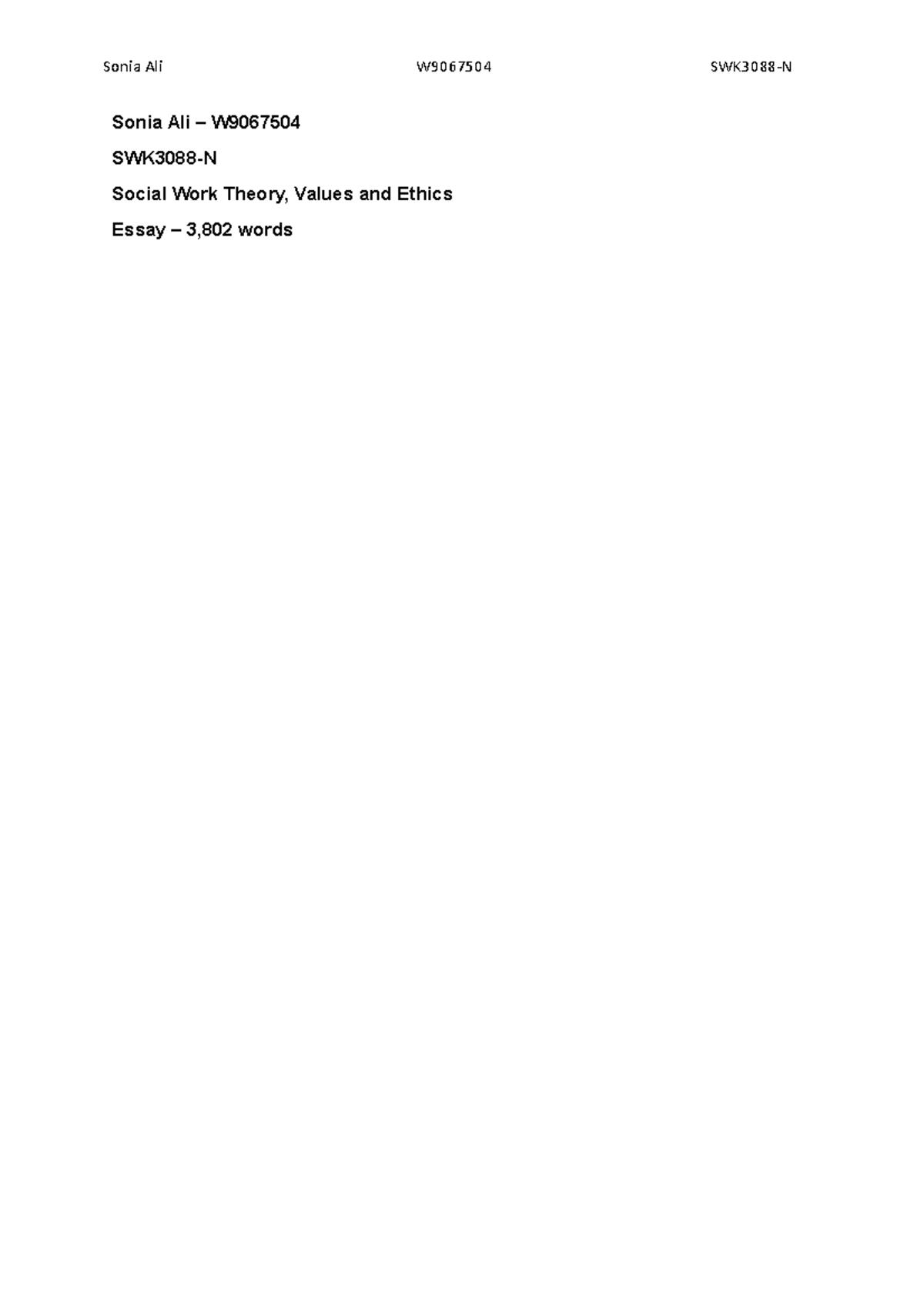 SWK3088-N Social Work Values & Ethics Assignment on Ethical Dilemmas ...