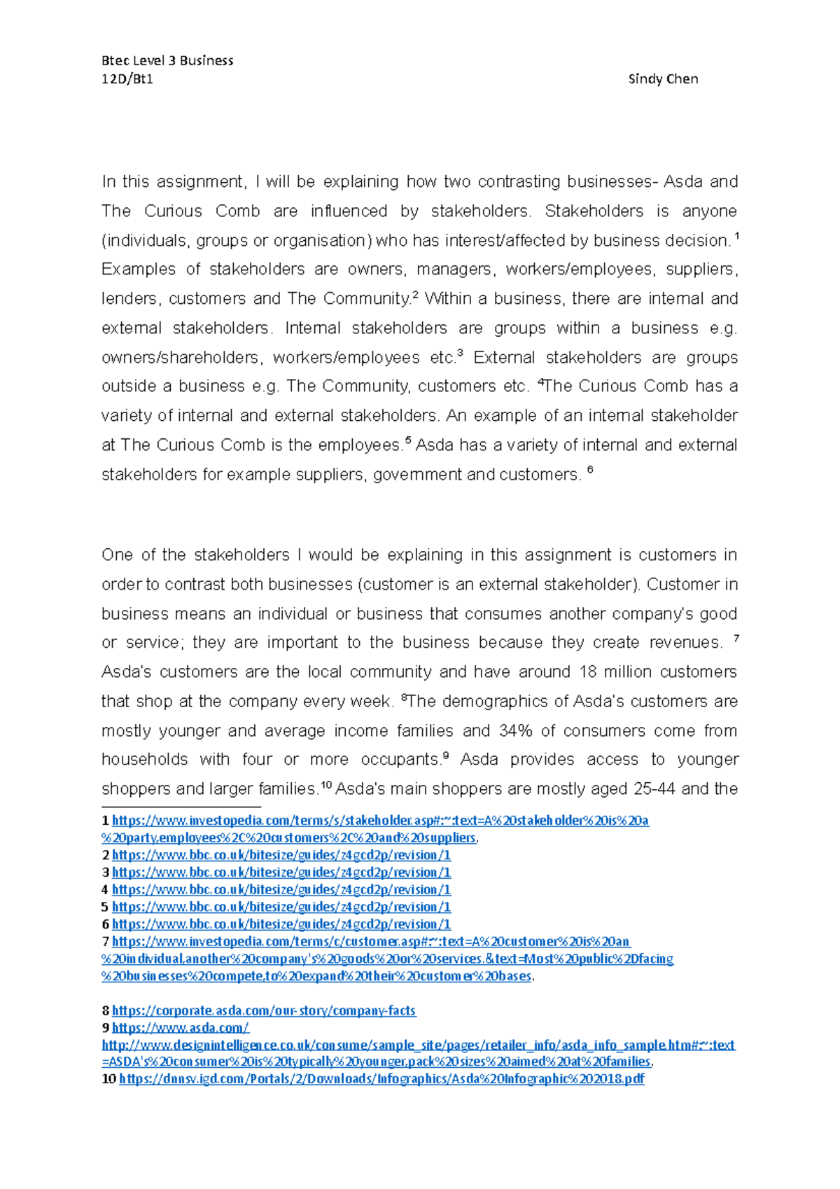 P2 Coursework for Unit 1: Exploring Business - Studocu