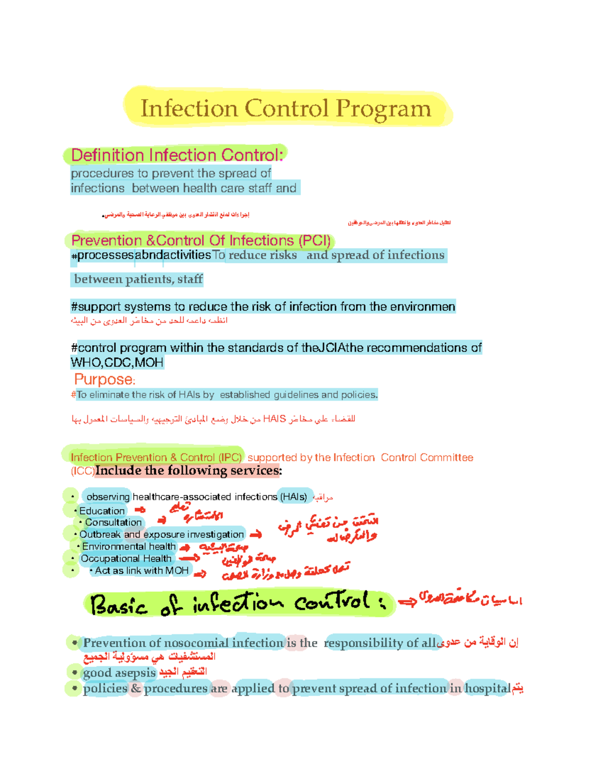 Lecture 2: Infection Control Program Overview - Nursing Studies Theory ...