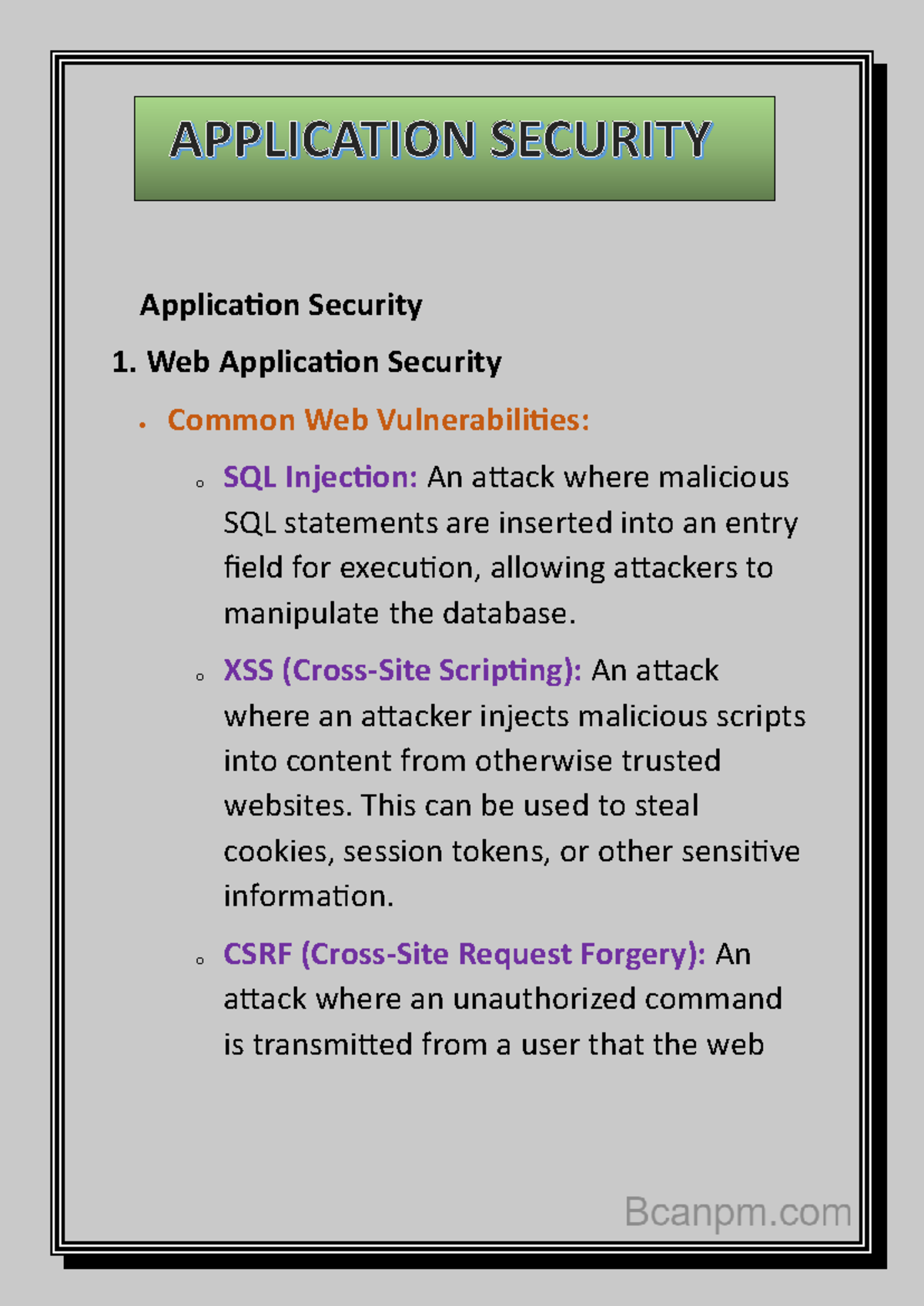 Application Security 1: Common Web Vulnerabilities & Best Practices ...