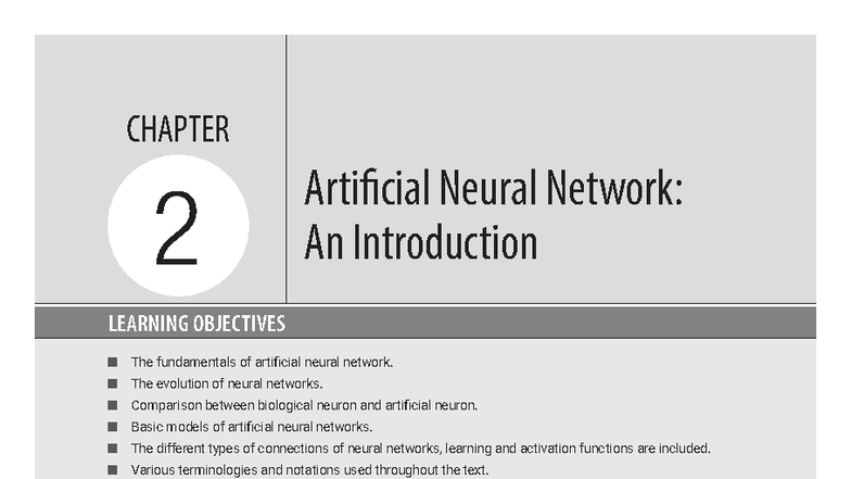 CHAPTER 2: Introduction to Artificial Neural Networks (SoftCom) - Studocu