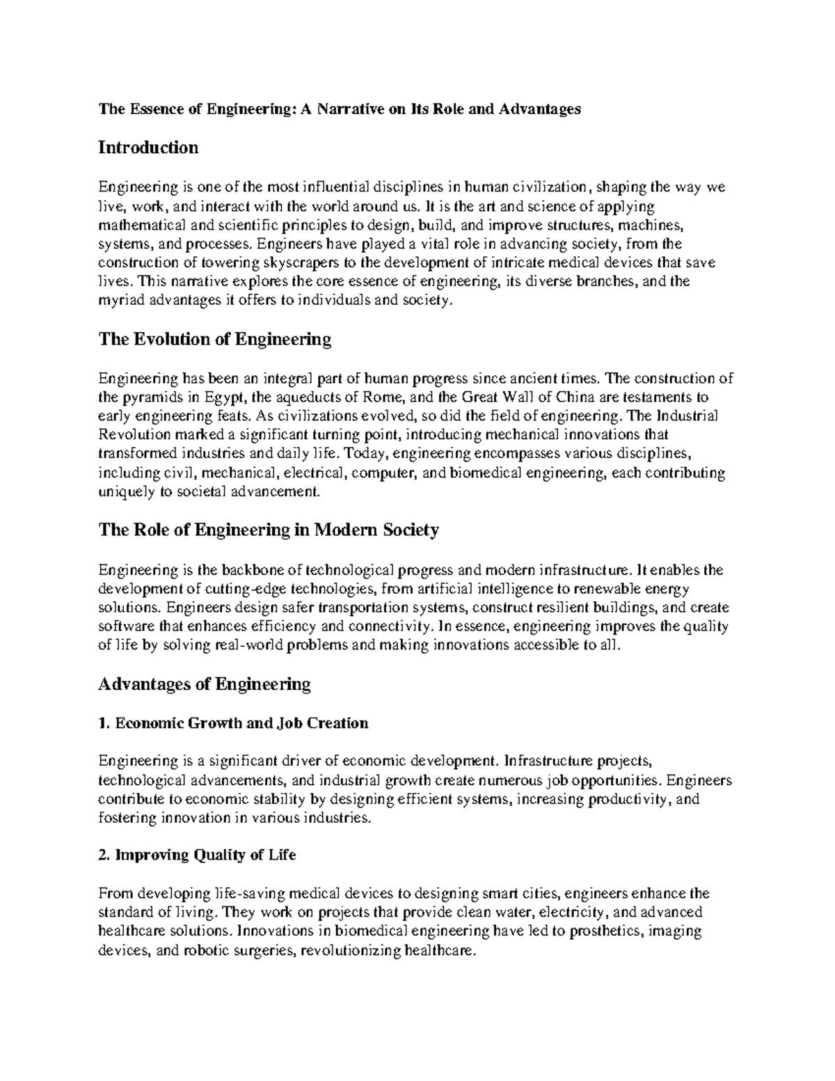 The Essence of Engineering: Role, Evolution & Benefits Explained - Studocu