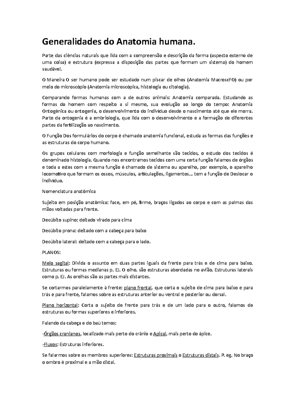 Anatomia Integrada: Concepções e Aplicações Práticas - Studocu