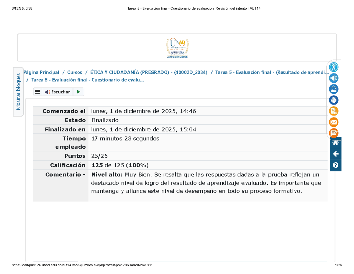 Tarea 5 - Evaluación Final: Cuestionario de Revisión AUT14 - Document Preview