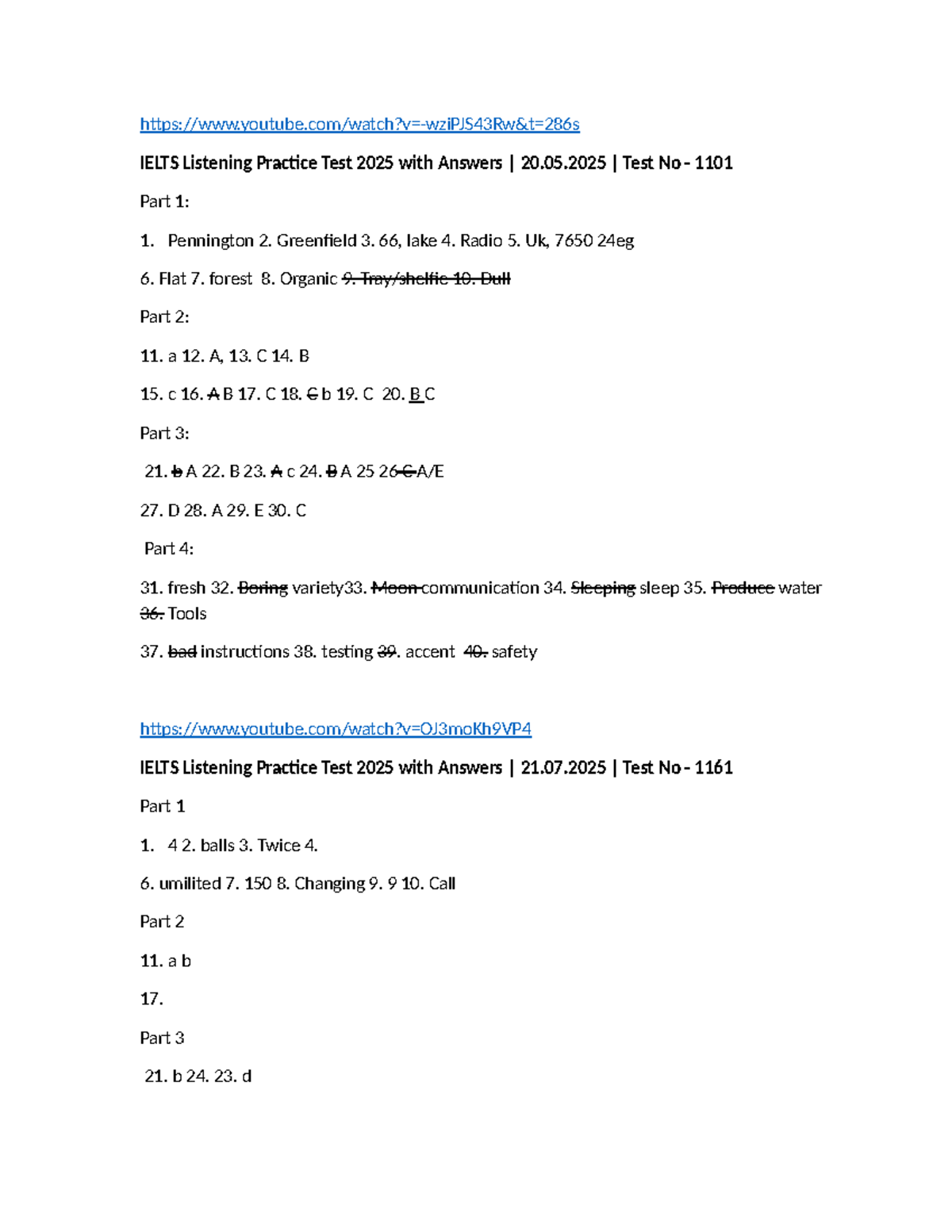 IELTS Listening Practice Tests 2025 with Answers Collection - Studocu
