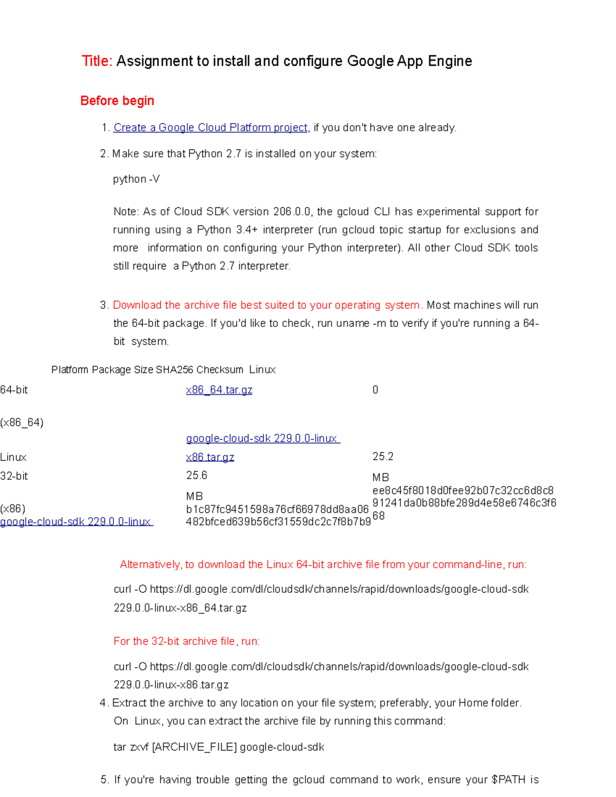 Assignment 2: Installing & Configuring Google App Engine Guide - Studocu