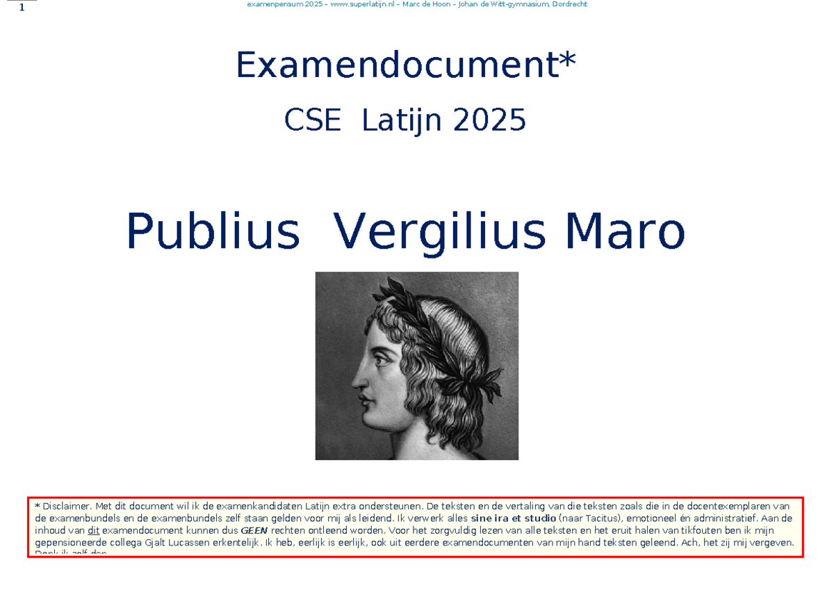 Samenvatting Examenpensum Latijn 2025 t/m Hoofdstuk 7 - CSE H7