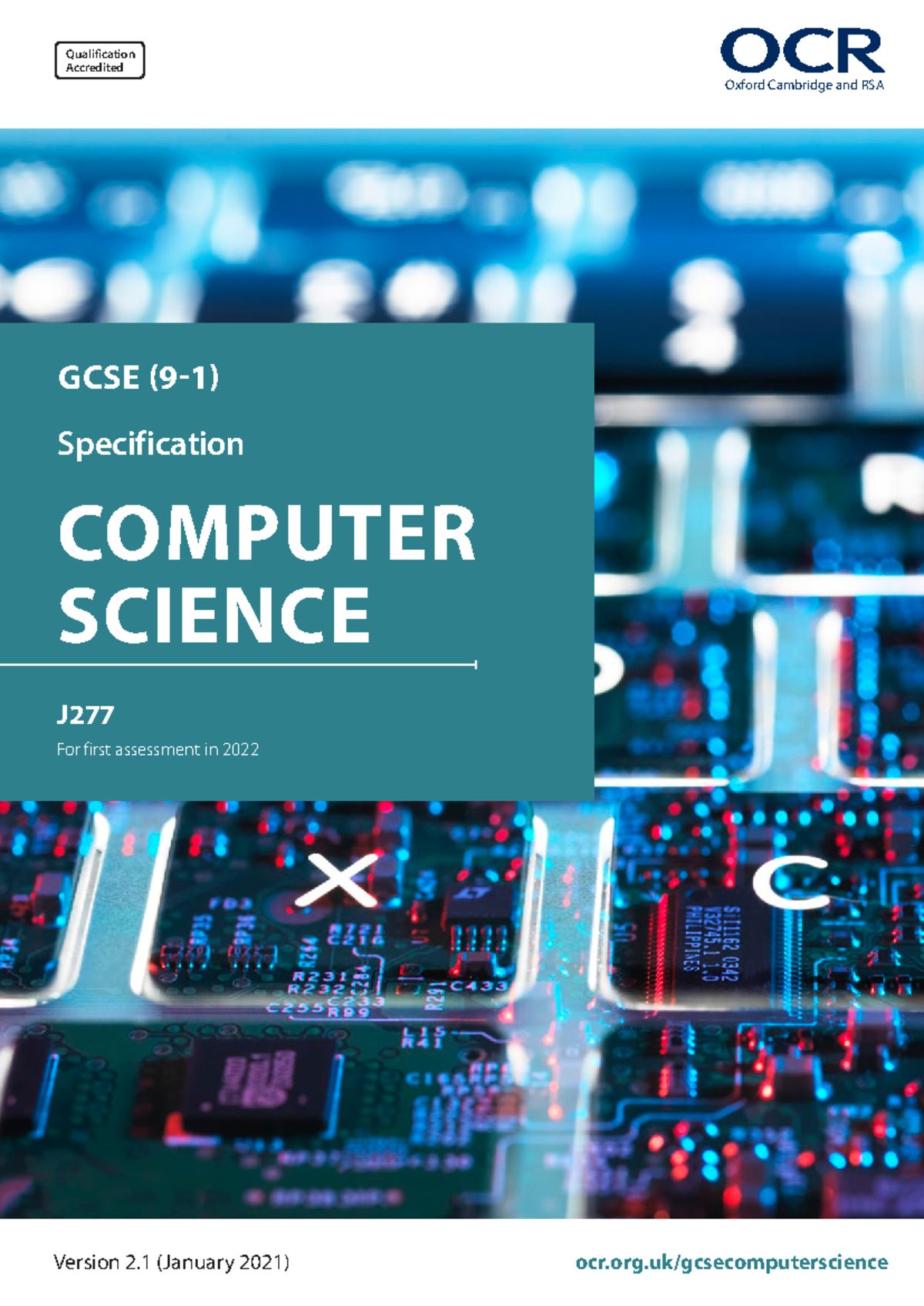 GCSE Computer Science J277 Specification for First Assessment 2022 ...