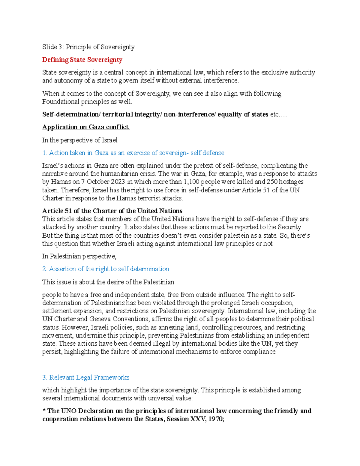 Sovereignty & Its Application in the Gaza Conflict: A Legal Perspective ...