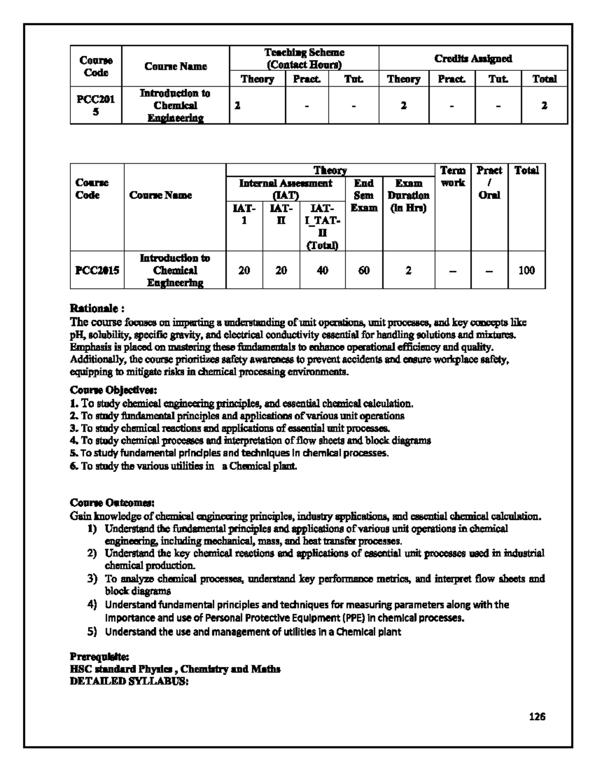 ICE First Year - Teaching Scheme Course Course Name (Contact Hours ...