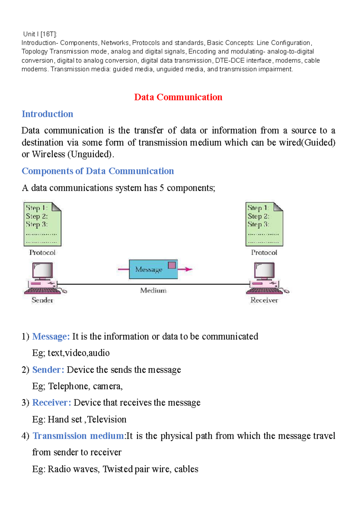 Data Communication Concepts: Components, Protocols, and Topologies ...
