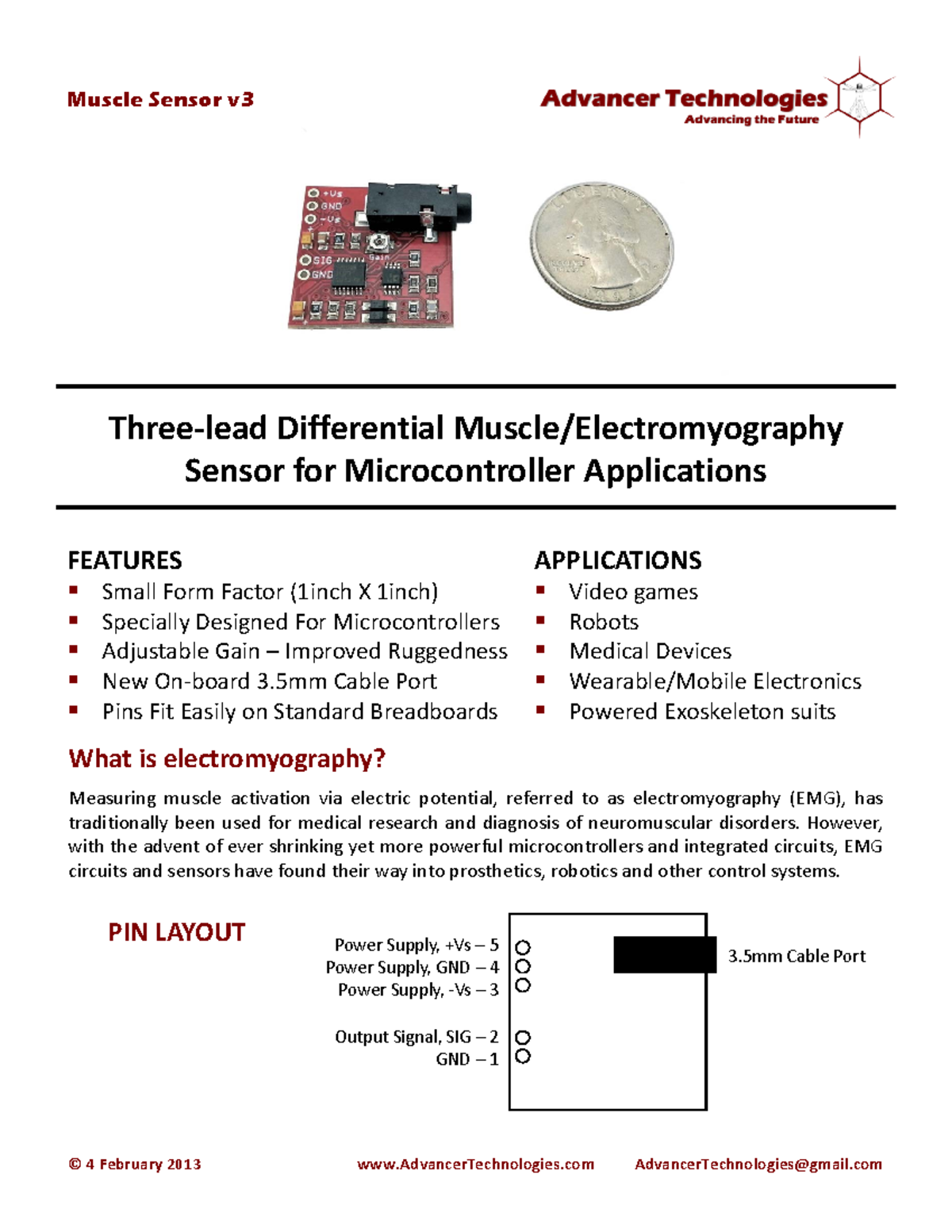 Muscle Sensor v3 User Manual for Microcontroller Applications - Studocu