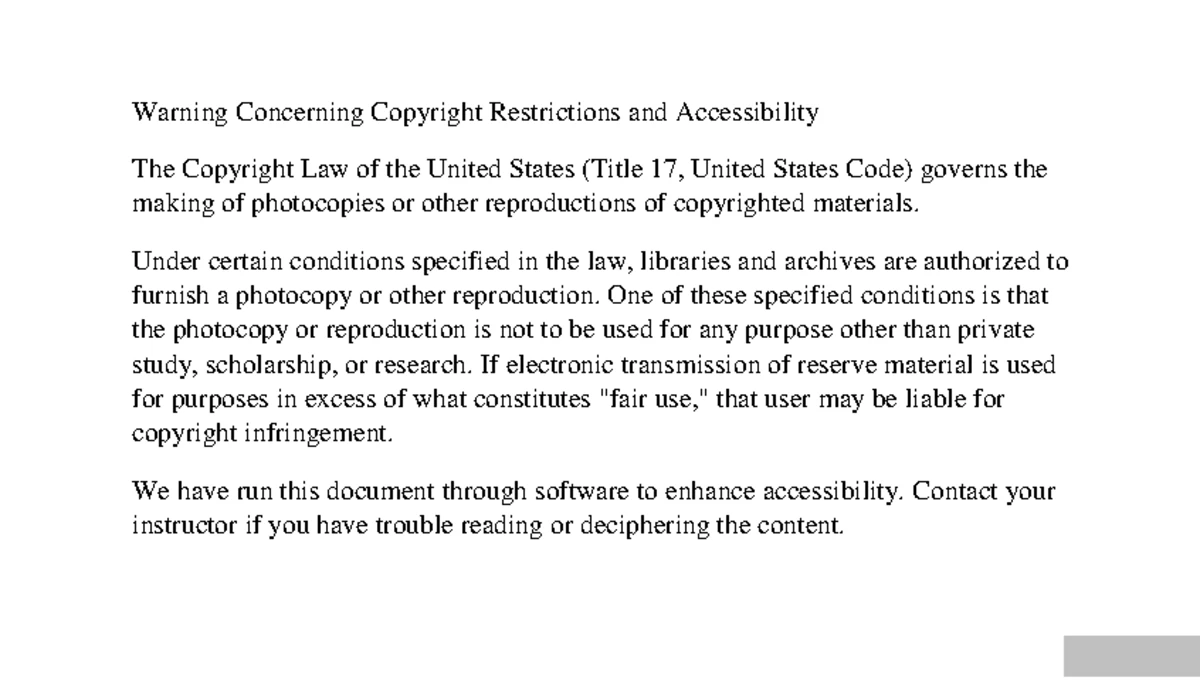 Copyright Restrictions and Accessibility: Understanding the Law and Its ...