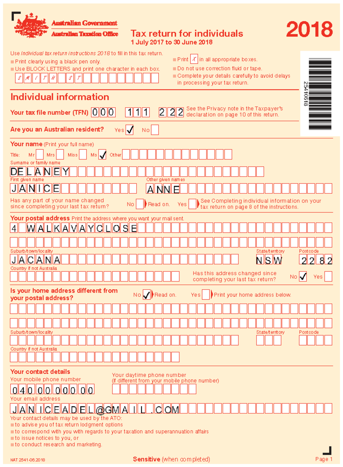 Fnsacc 512 Task 3: 2018 Individual Tax Return Instructions - Studocu